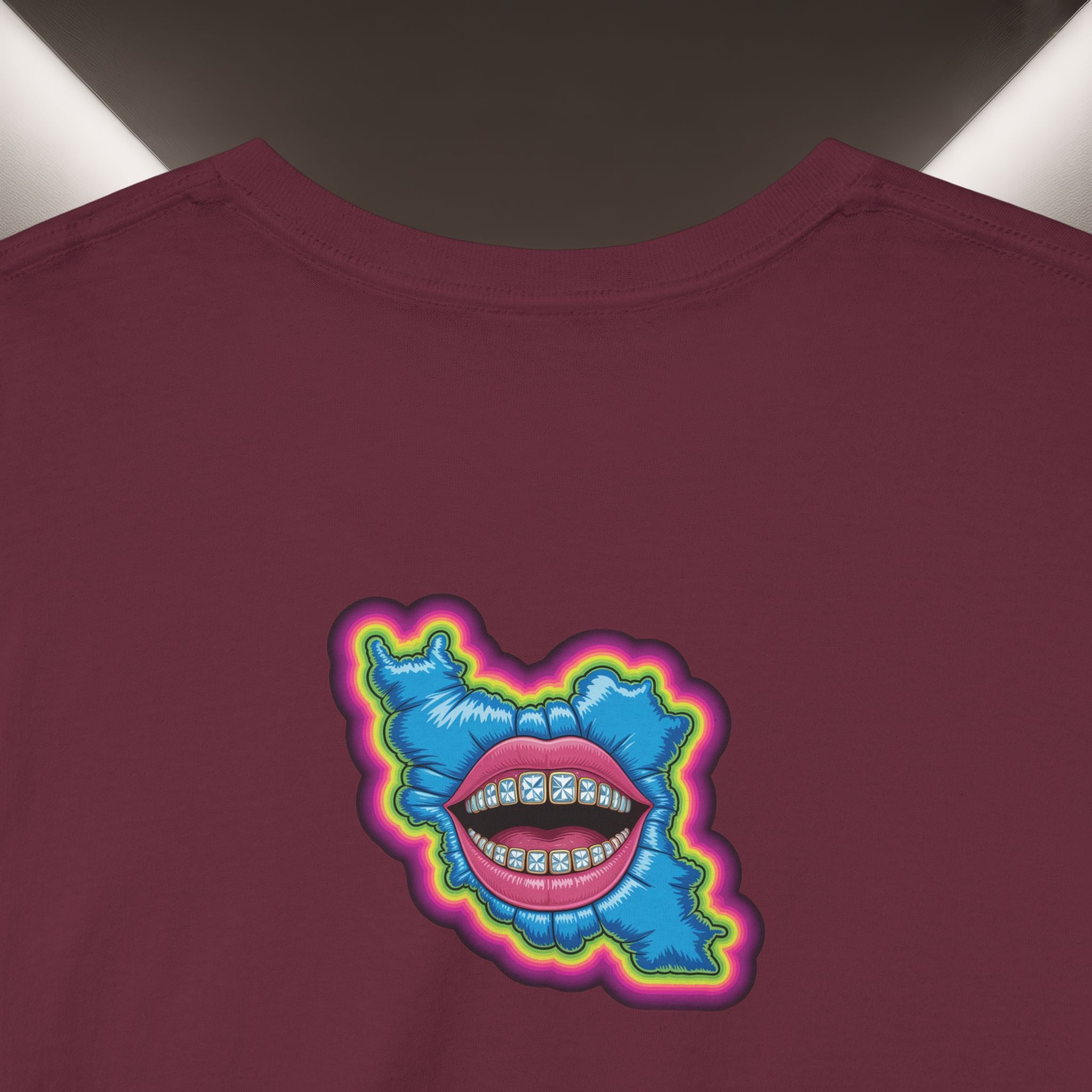 Neon Skull in Iran's map shape T-Shirt — Premium Quality