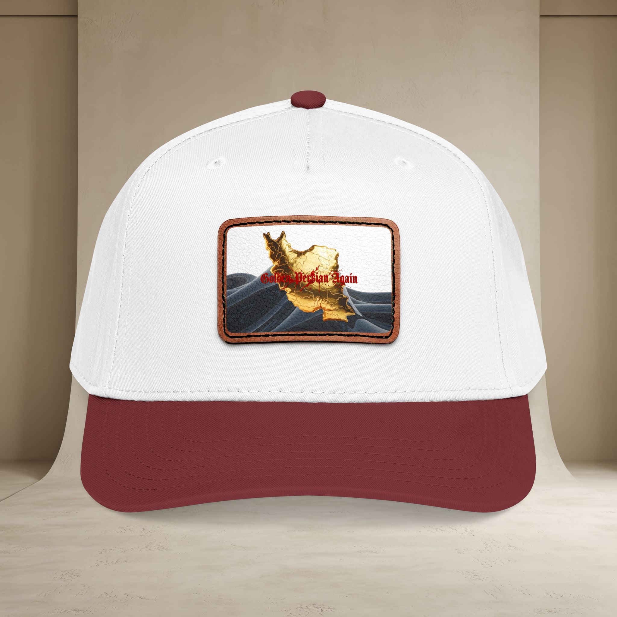 Golden Persian again Map Baseball Cap, Unisex