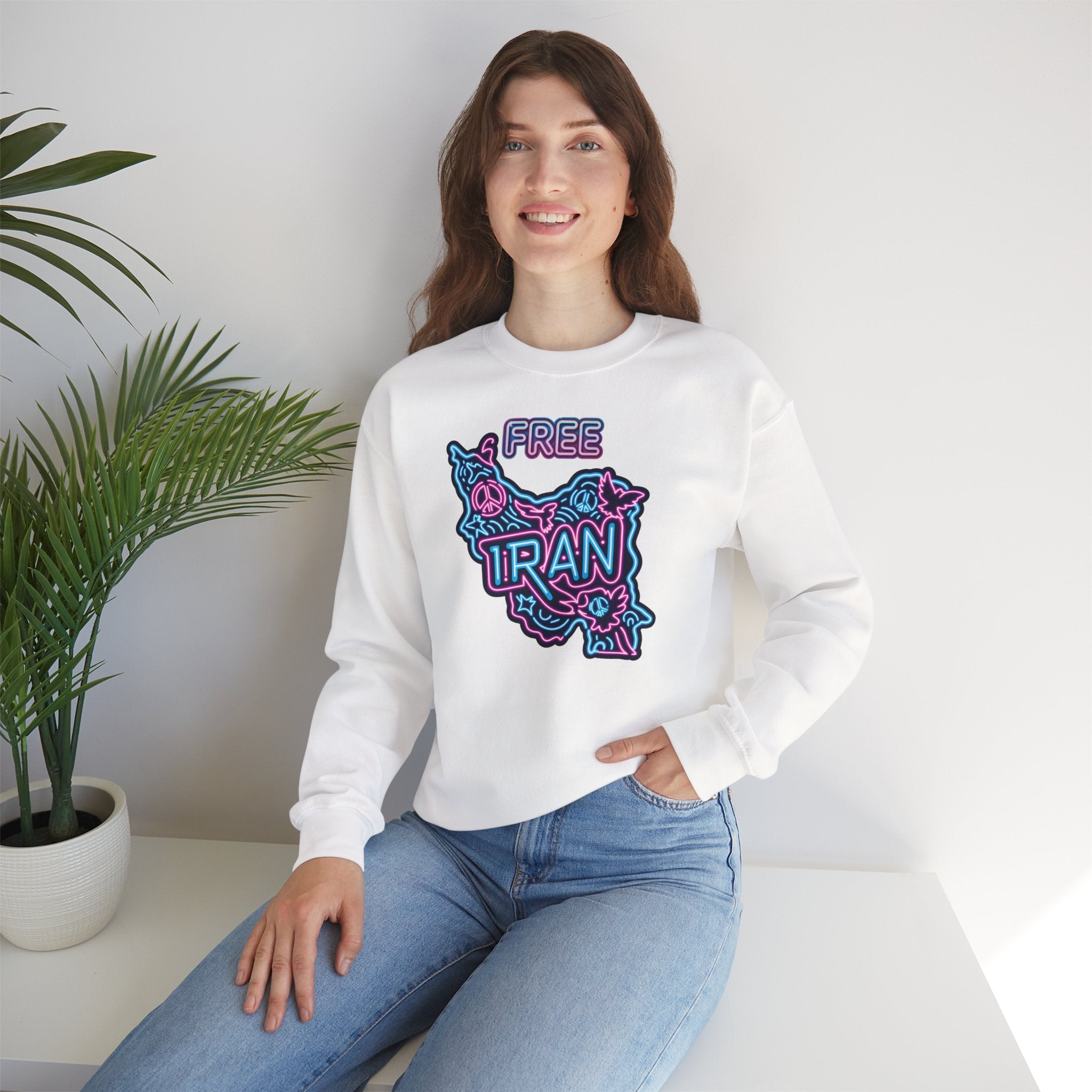 Free Iran Sweatshirt – Neon design, Premium Quality