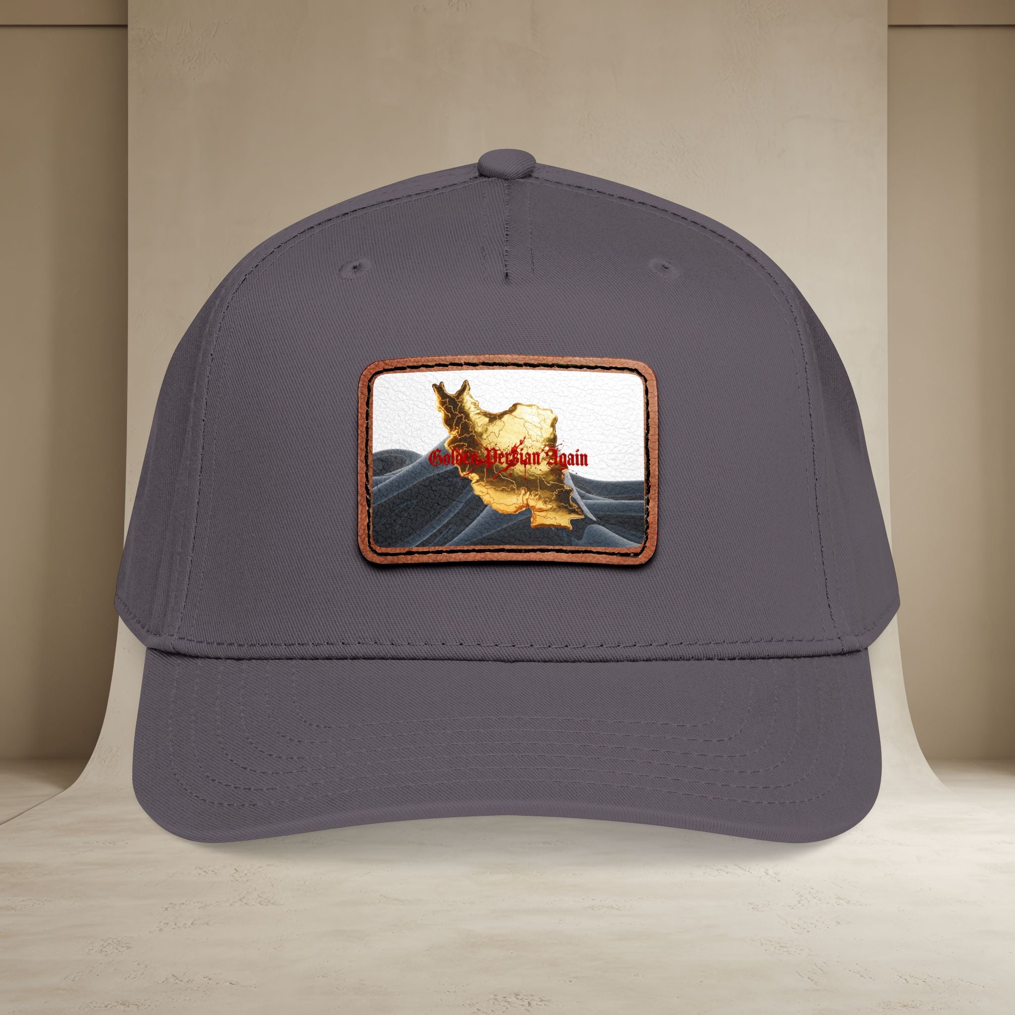 Golden Persian again Map Baseball Cap, Unisex