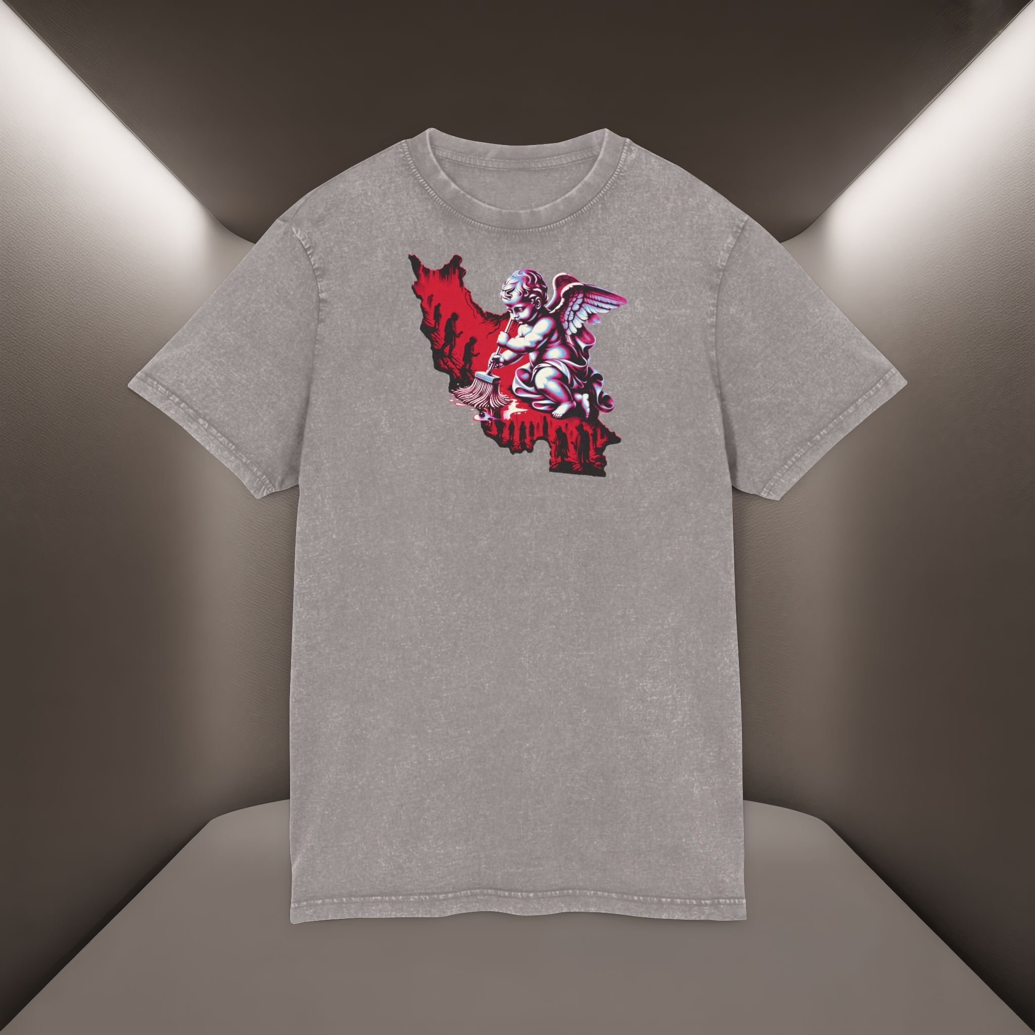 Iran's map Conceptual tshirt- Acid Wash Tee