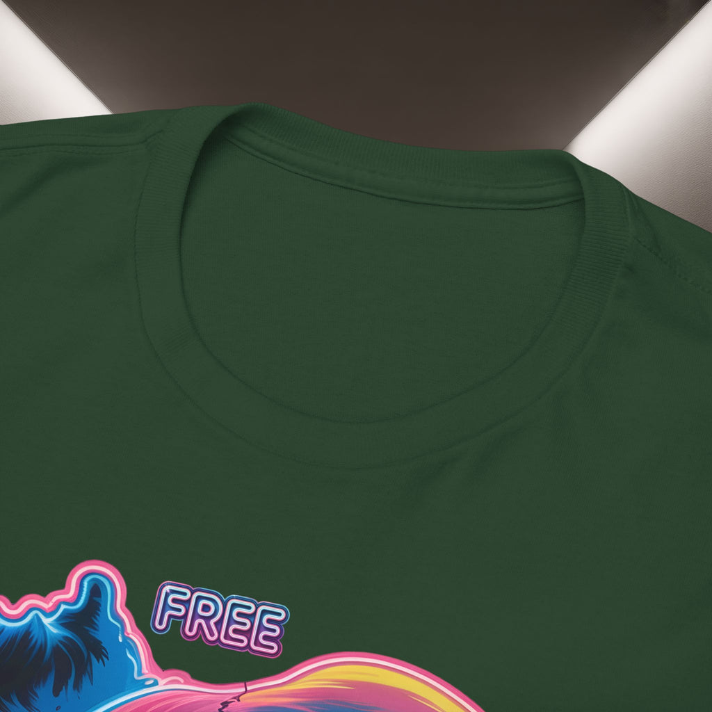 Neon Skull in Iran's map shape T-Shirt — Premium Quality