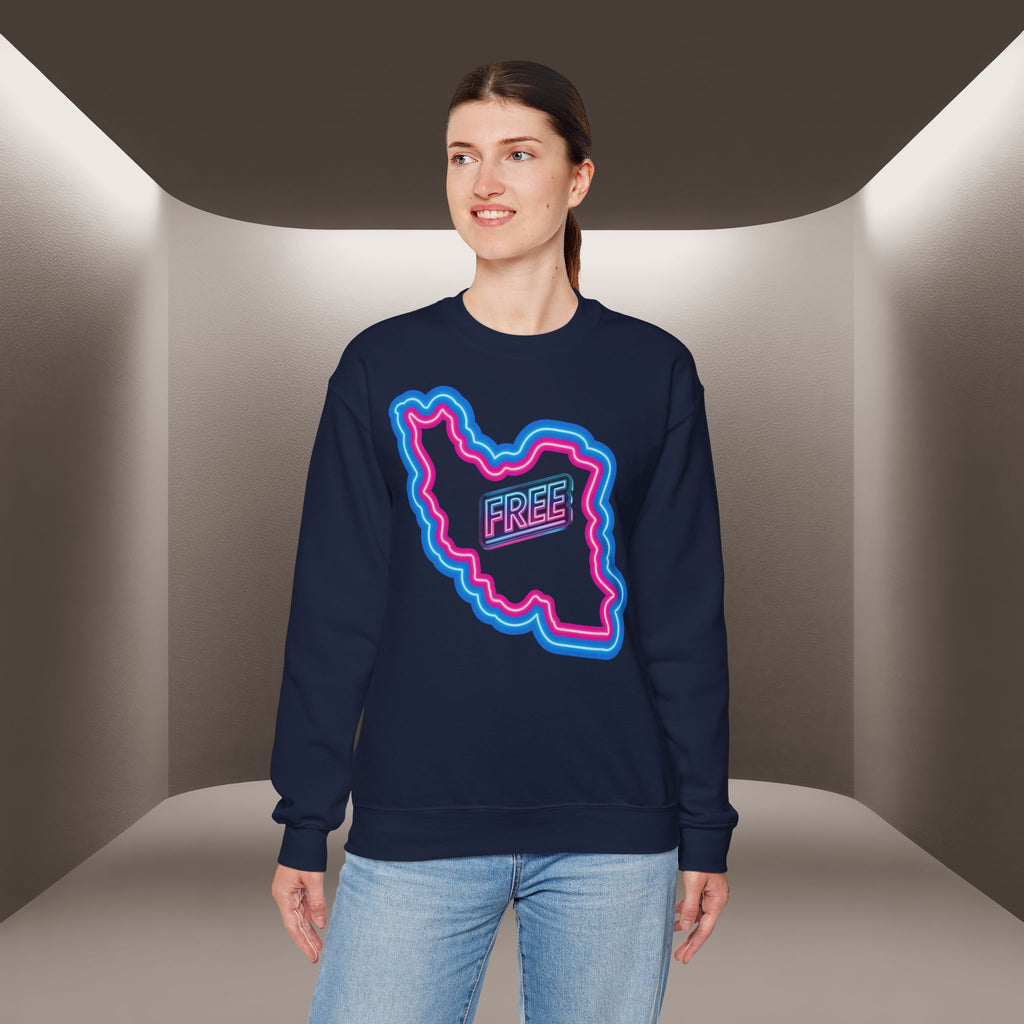 Free Iran Sweatshirt — Neon design - Premium Quality