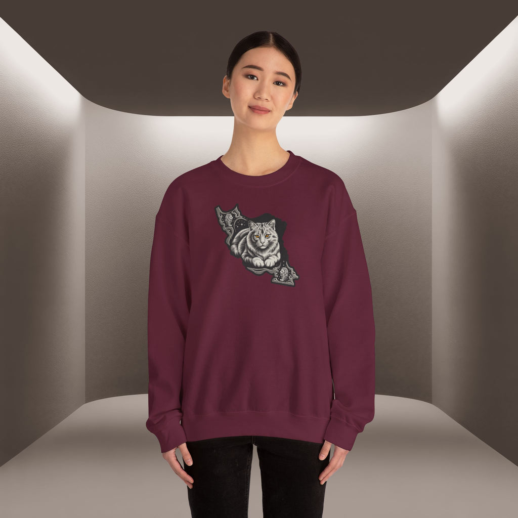 Persian Cat in a Persian Map design- unisex sweatshirt- Premium quality