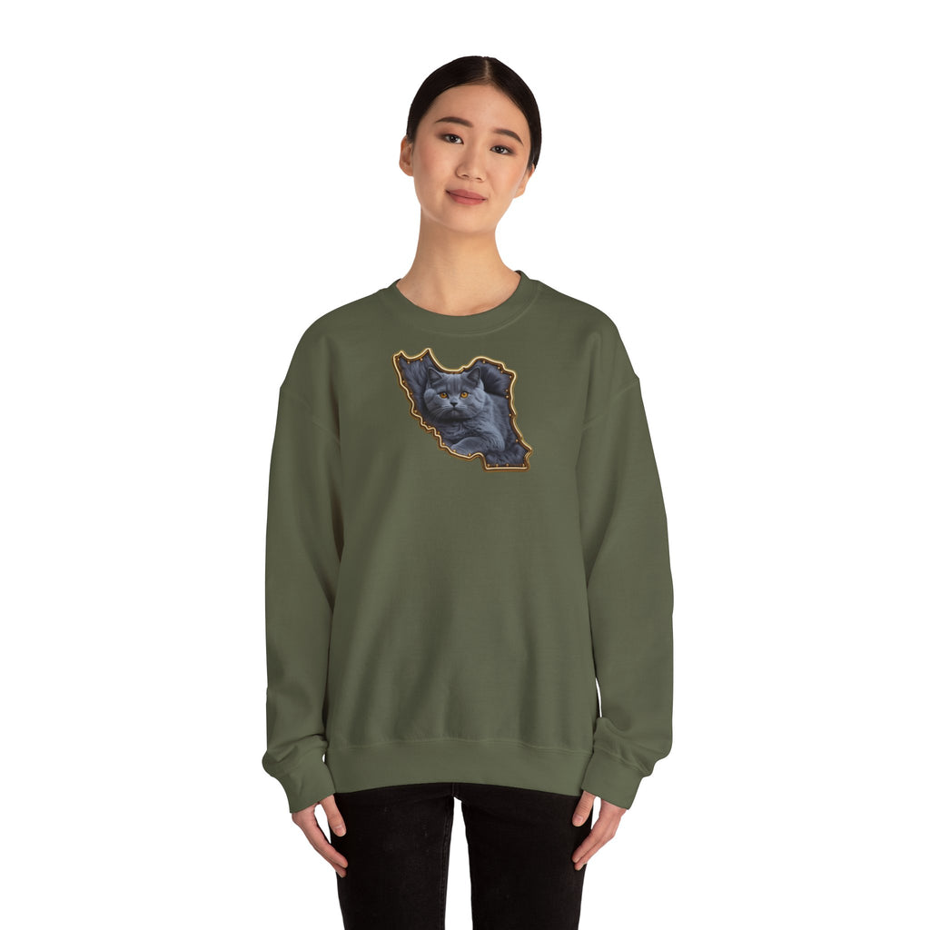 Persian cat & Persian Map Graphic Design Unisex Sweatshirt — Premium quality