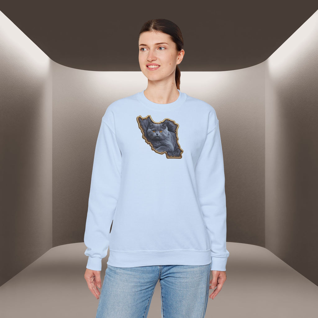 Persian cat & Persian Map Graphic Design Unisex Sweatshirt — Premium quality