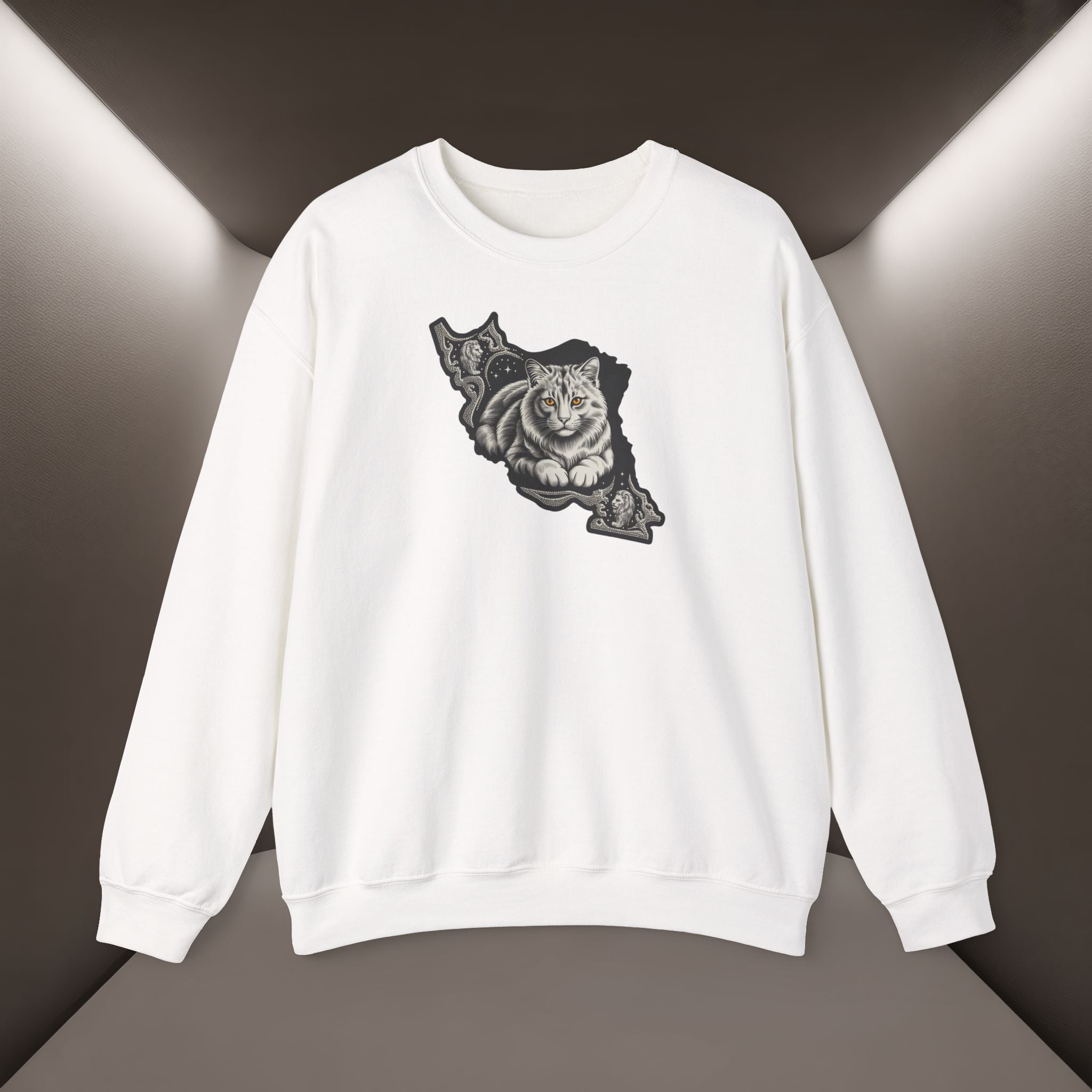 Persian Cat in a Persian Map design- unisex sweatshirt- Premium quality