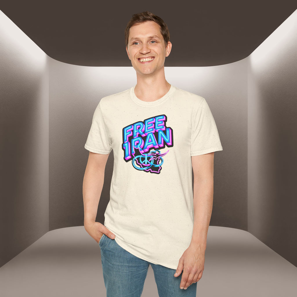 Free Iran T-Shirt — Neon design, Premium Quality
