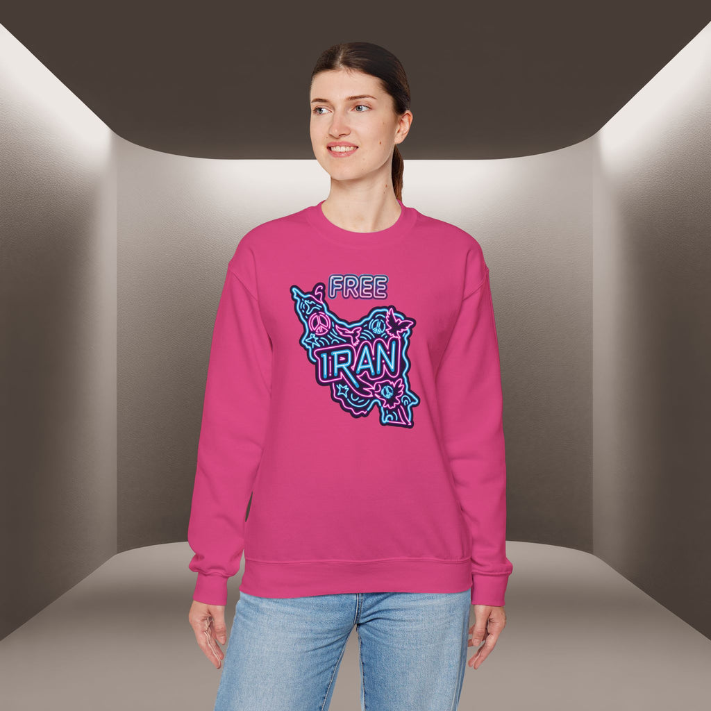 Free Iran Sweatshirt – Neon design, Premium Quality