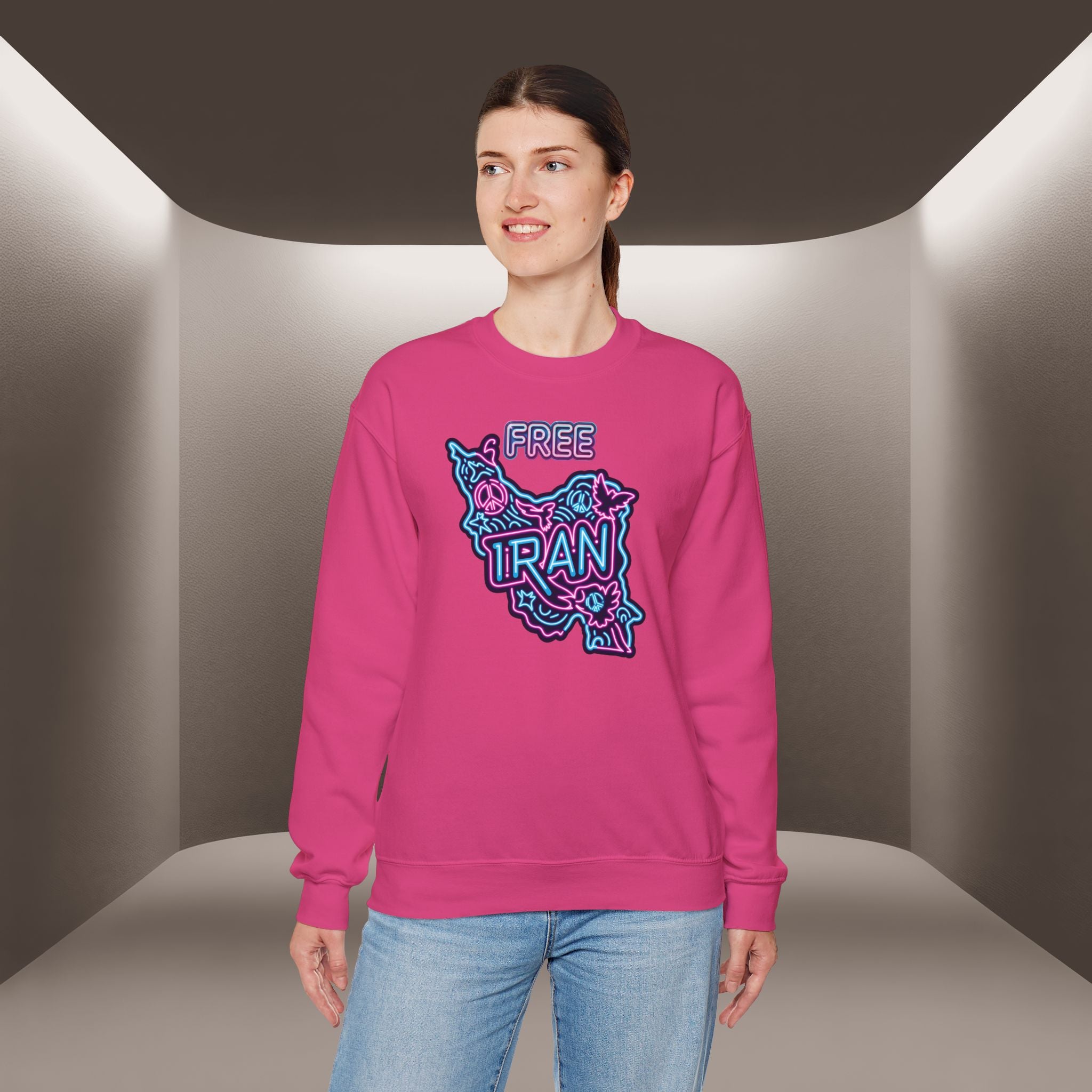 Free Iran Sweatshirt – Neon design, Premium Quality