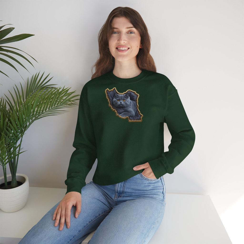 Persian cat & Persian Map Graphic Design Unisex Sweatshirt — Premium quality