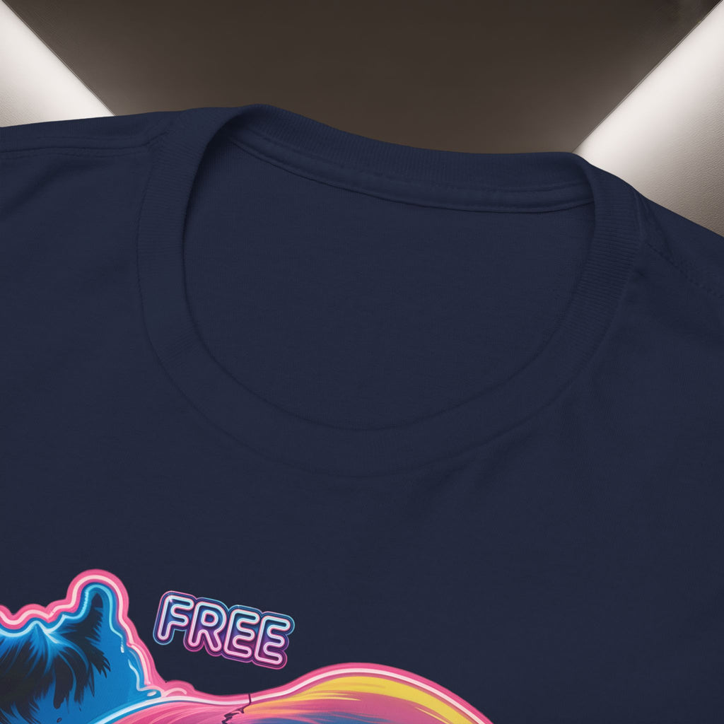Neon Skull in Iran's map shape T-Shirt — Premium Quality