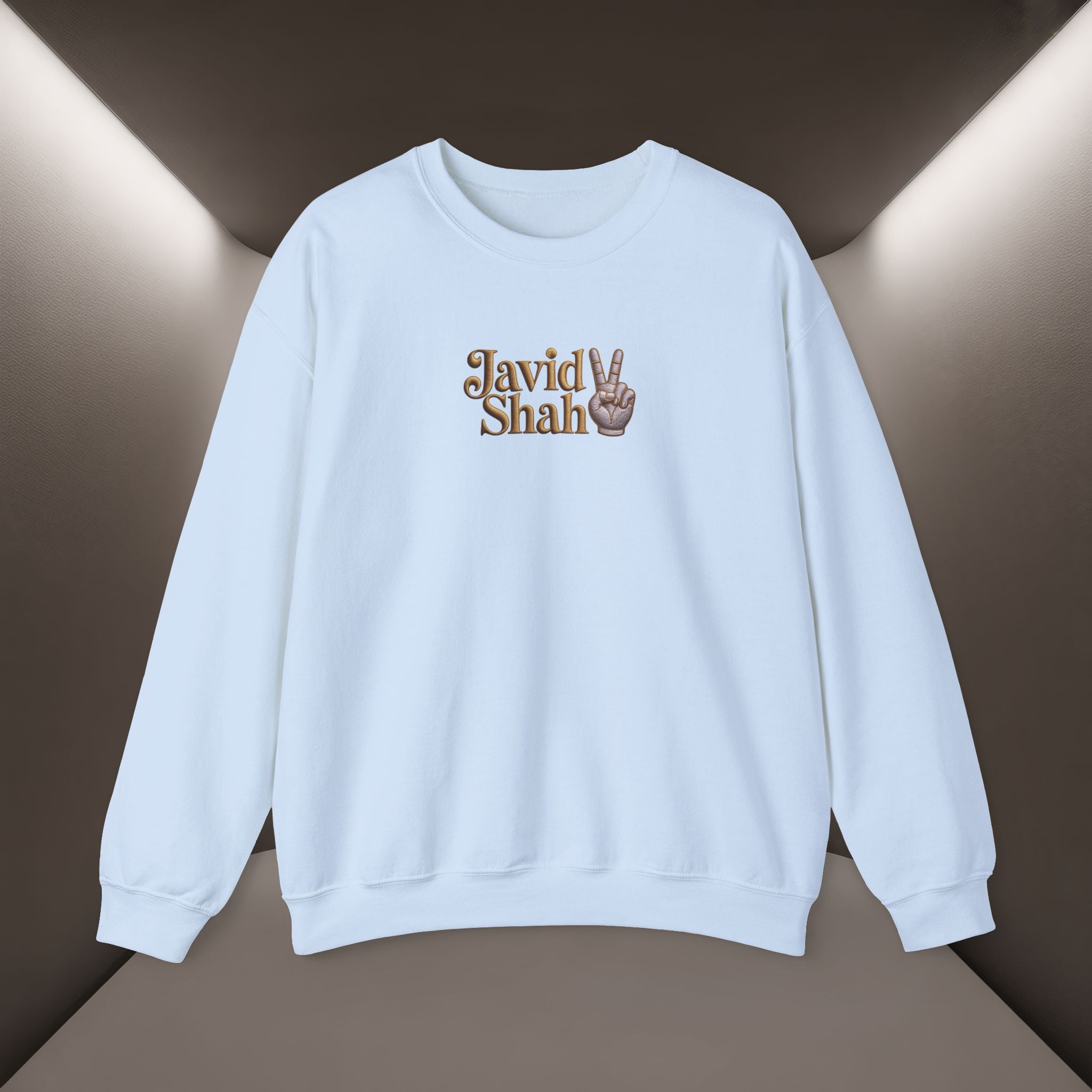 Javid Shah Peace Sign printed Sweatshirt — Vintage Script Logo Crewneck