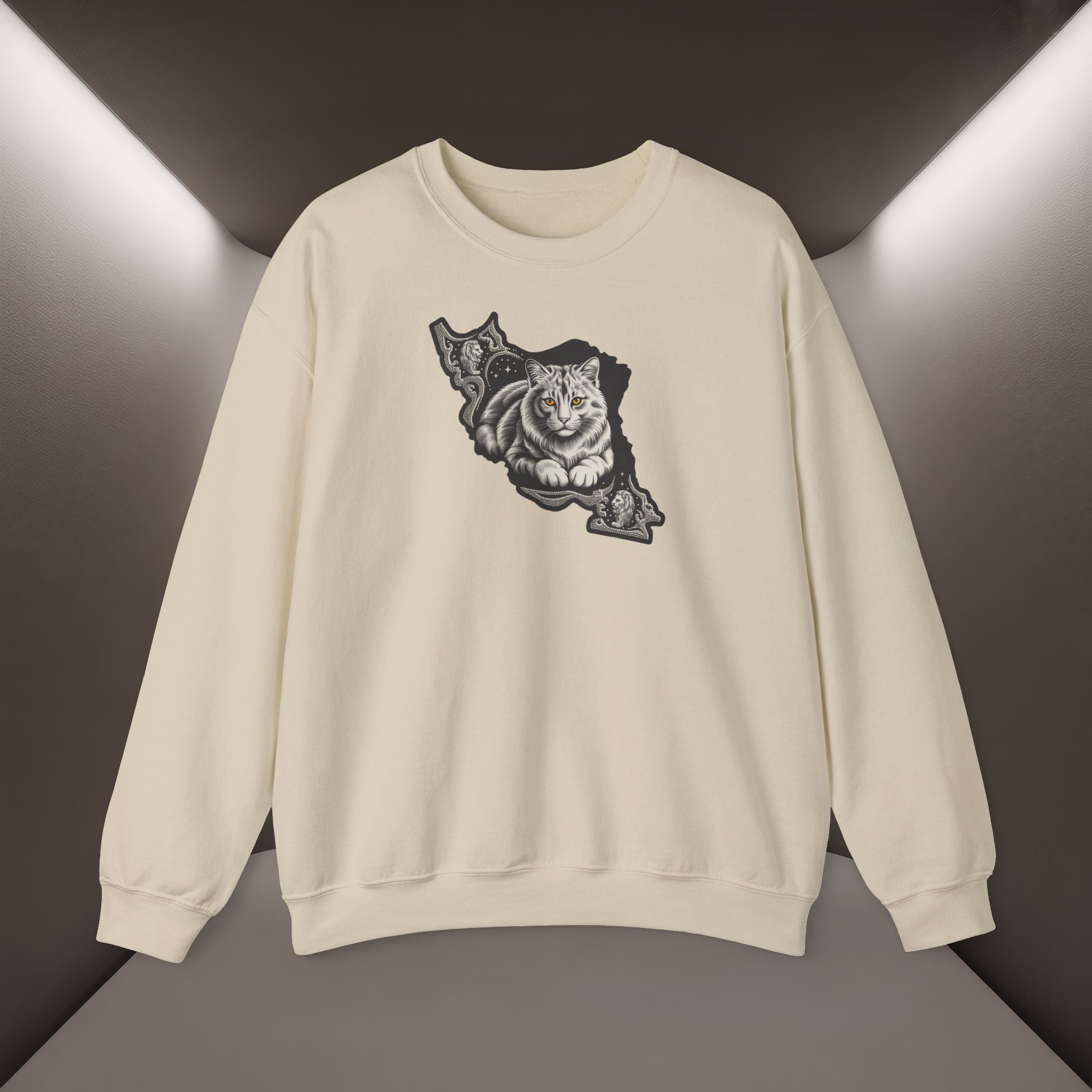 Persian Cat in a Persian Map design- unisex sweatshirt- Premium quality