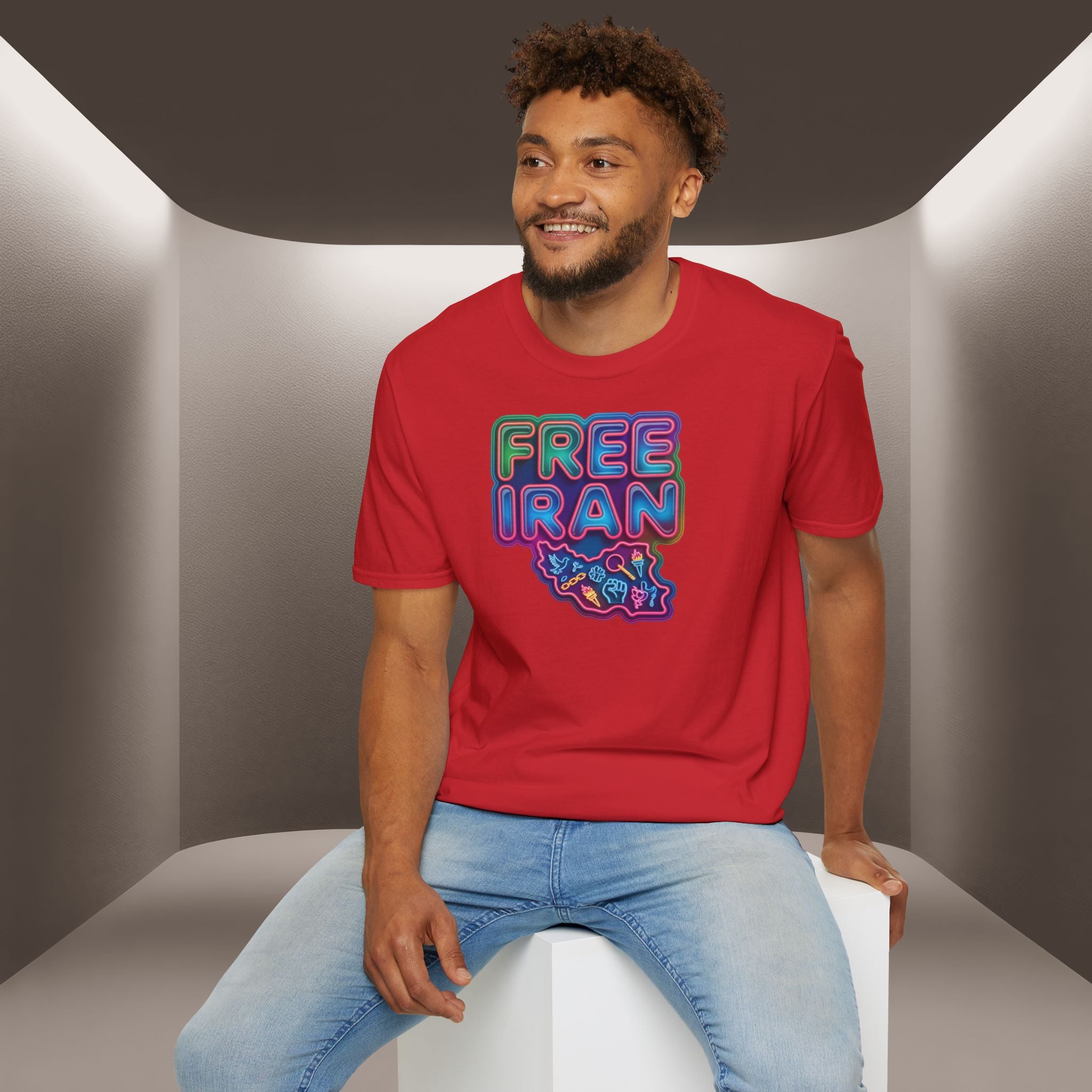 Free Iran T-Shirt — Neon Style, Premium Quality