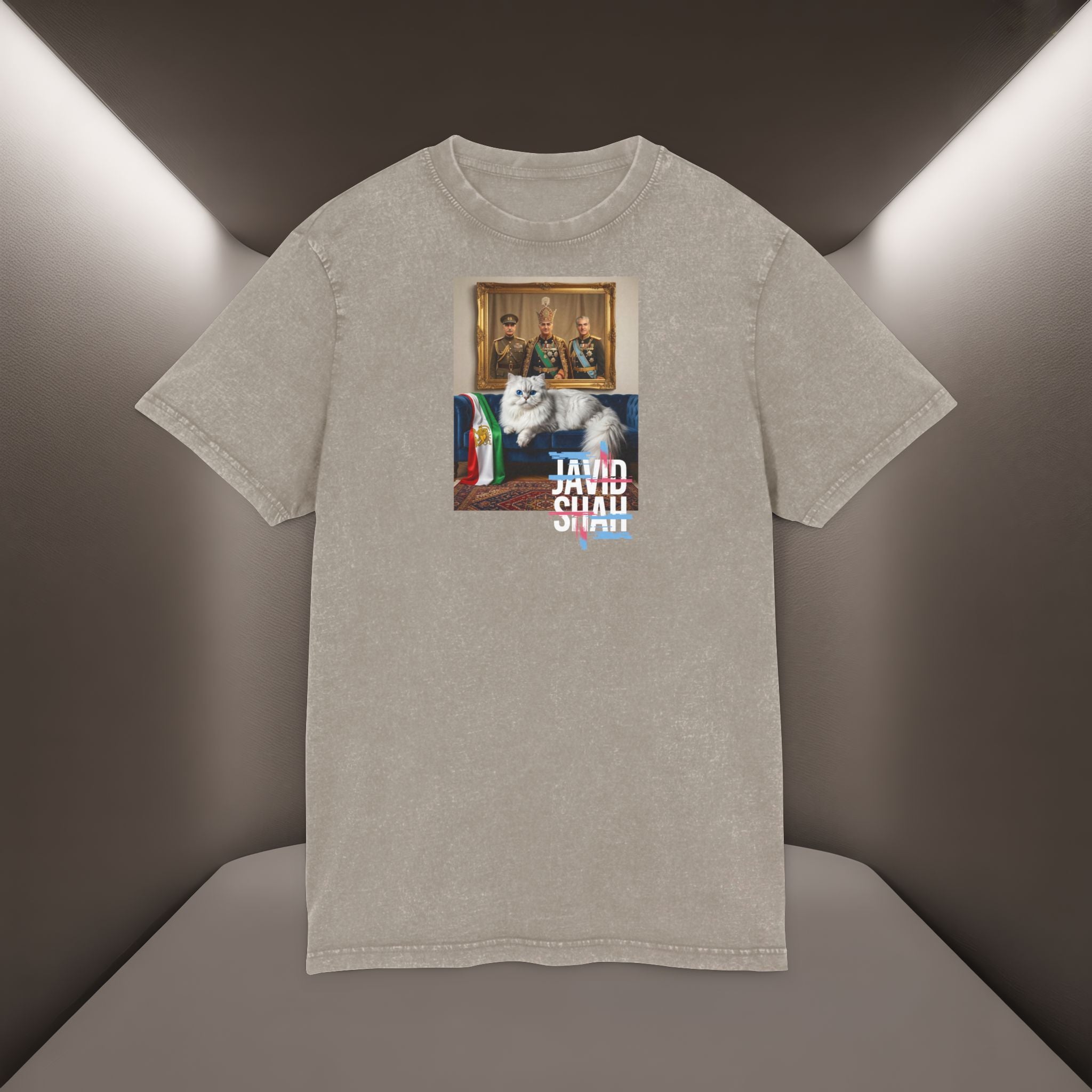 Javid Shah Acid-Wash T-Shirt— Persian Cat T-Shirt