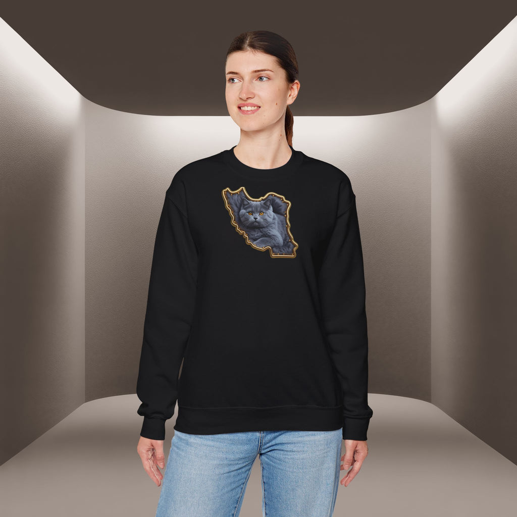 Persian cat & Persian Map Graphic Design Unisex Sweatshirt — Premium quality