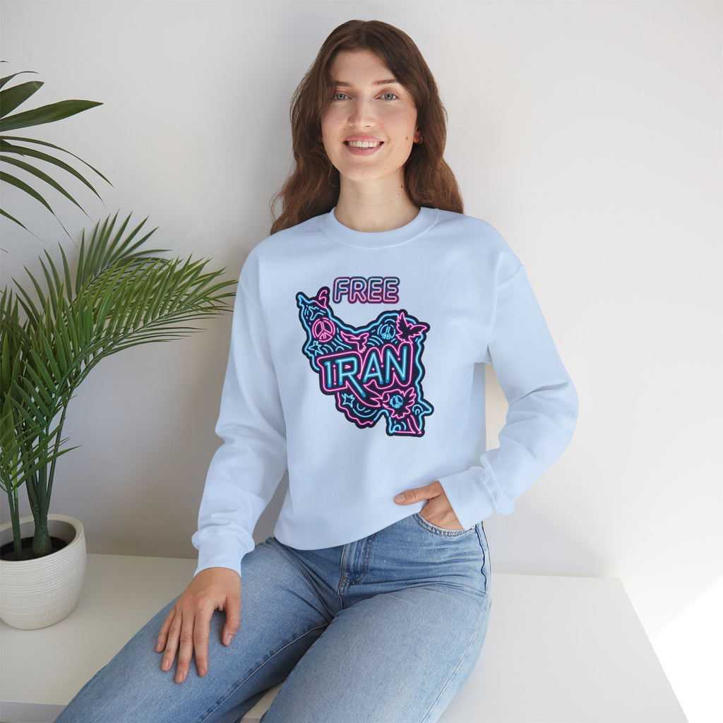 Free Iran Sweatshirt – Neon design, Premium Quality