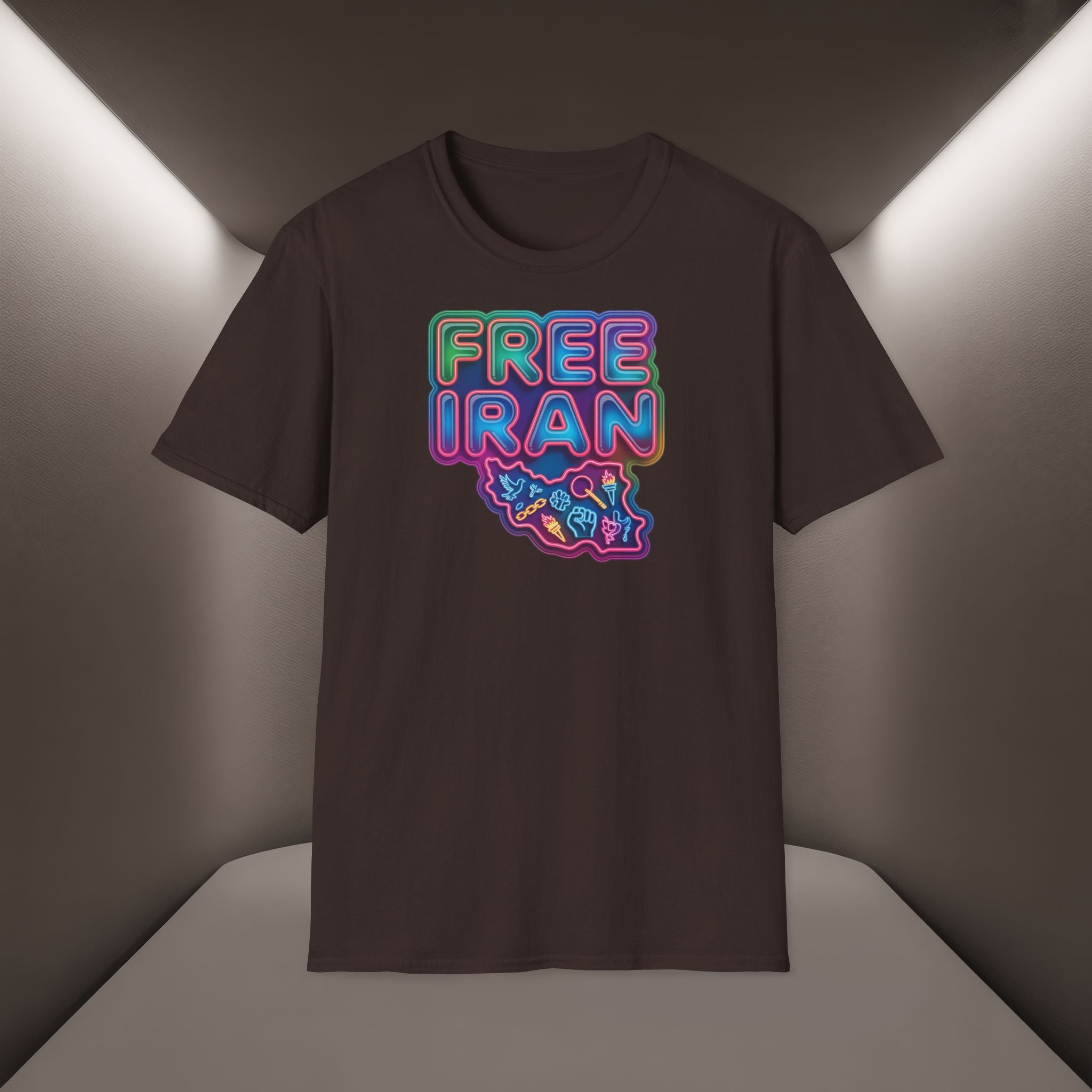 Free Iran T-Shirt — Neon Style, Premium Quality