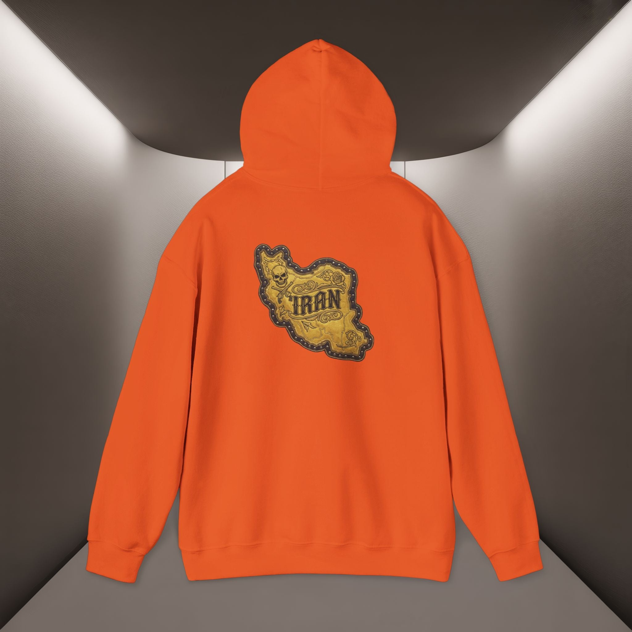 Iran's map Patch Unisex Hooded sweatshirt" - Premium Quality