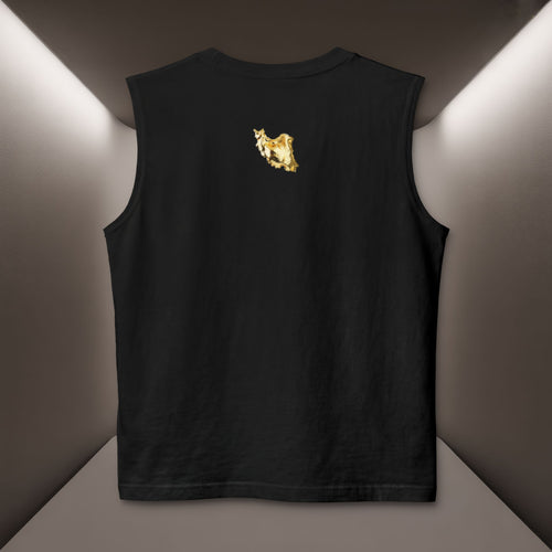 "Golden Persian Again" Golden Map Muscle Tank