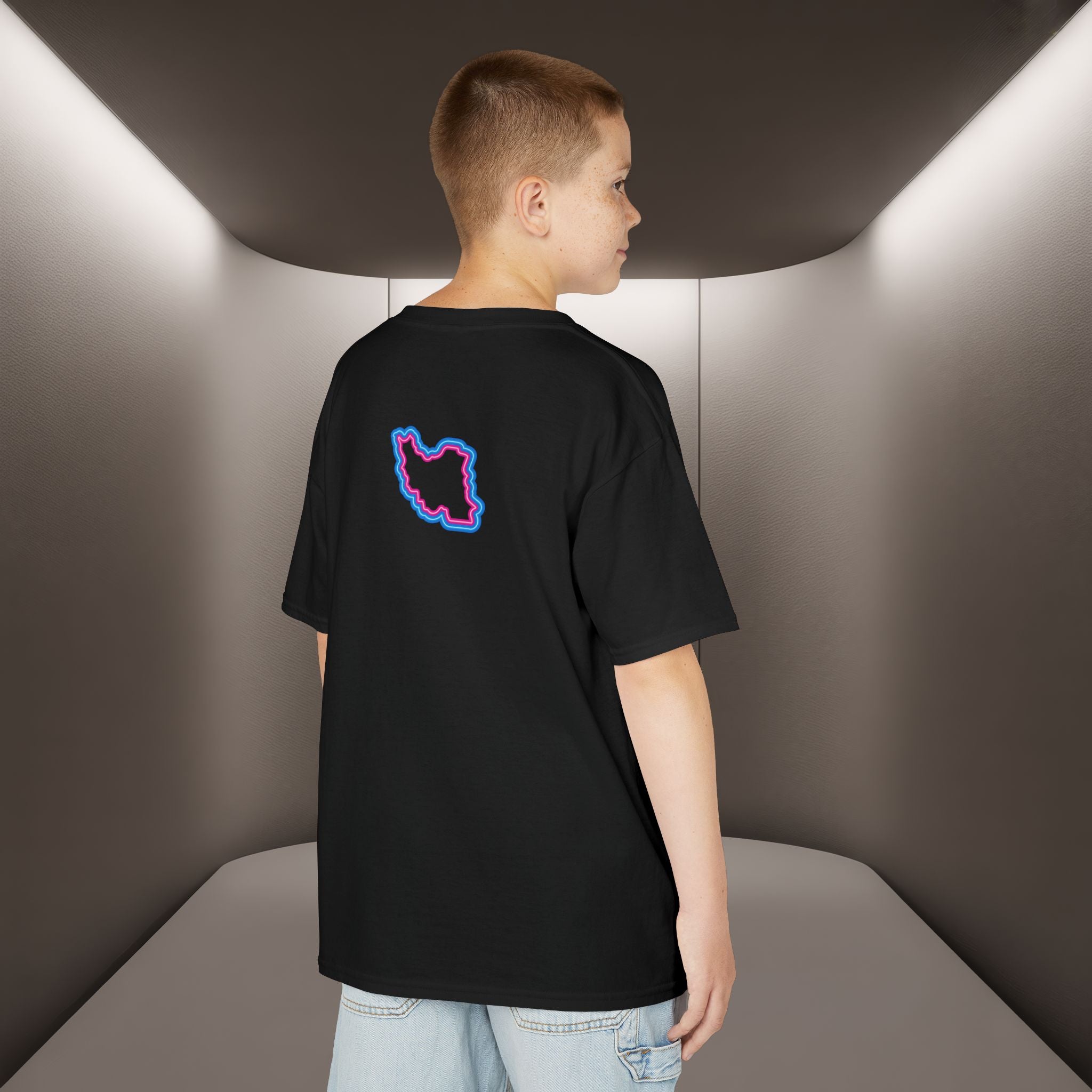 Kids Golden Iran's map Unisex Kids T-Shirt- Premium Quality