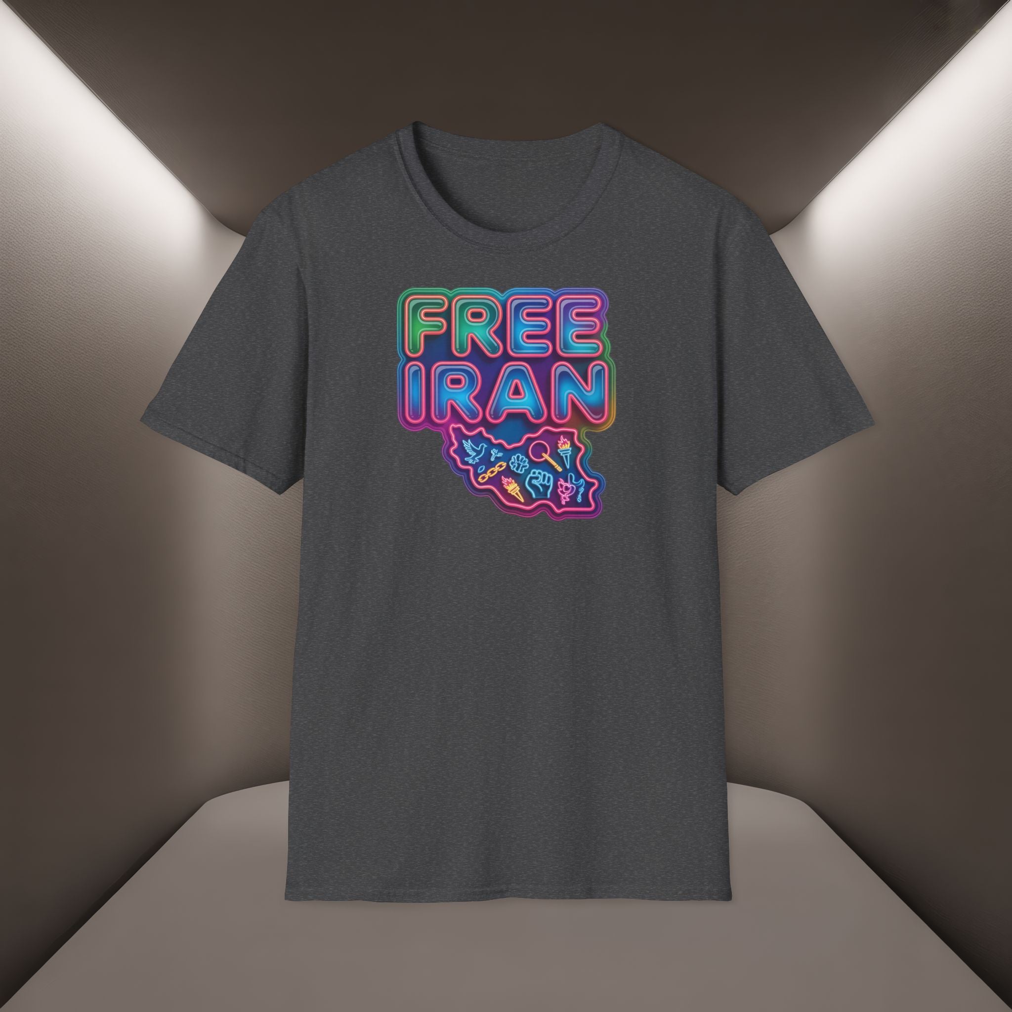 Free Iran T-Shirt — Neon Style, Premium Quality