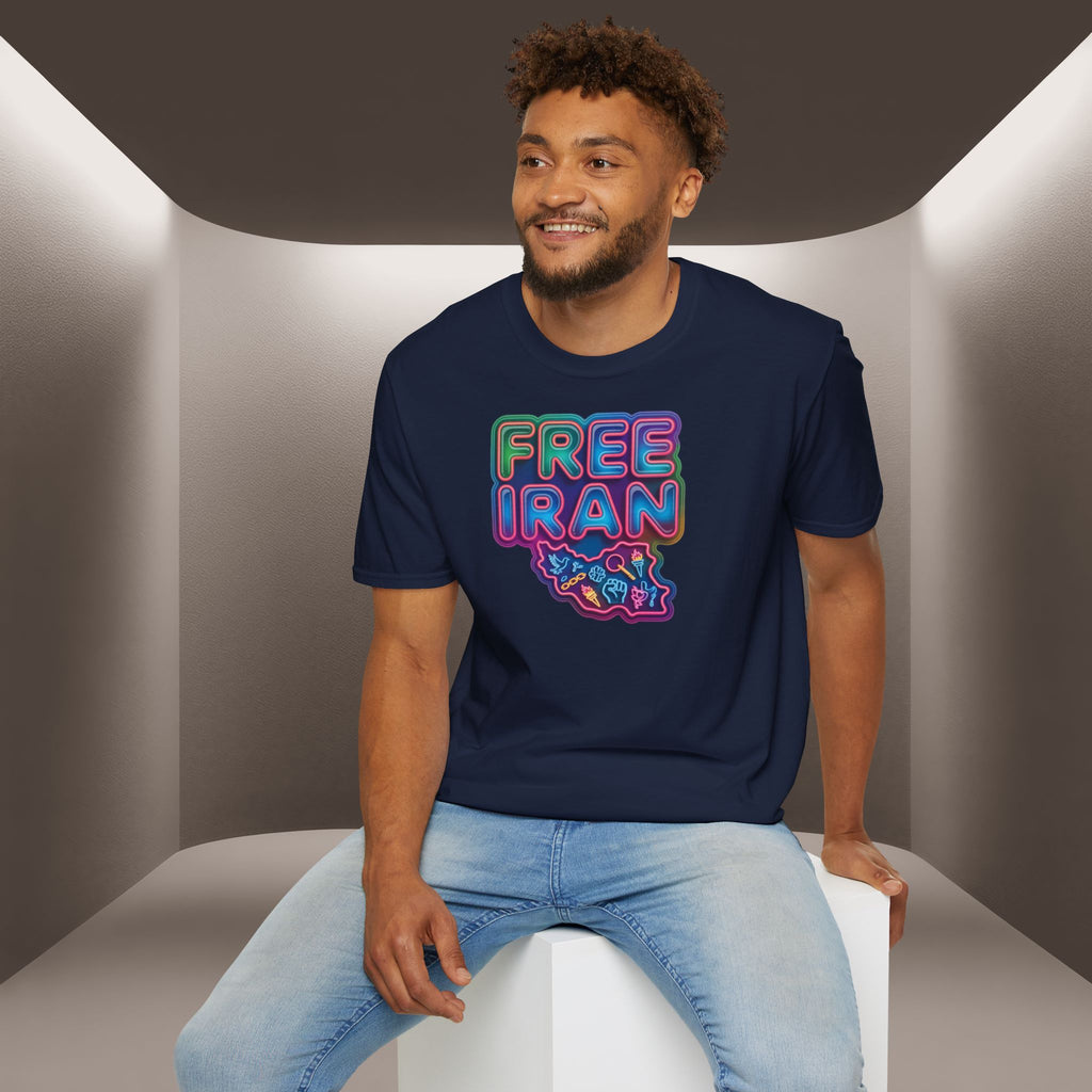 Free Iran T-Shirt — Neon Style, Premium Quality