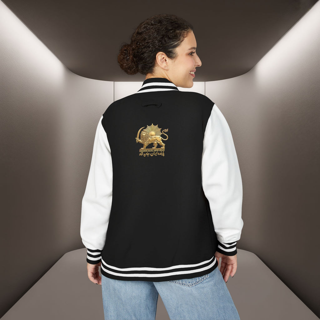 "Payande Iran JAVID SHAH" embroidered JACKET — PERSIAN VIBEY STYLE JACKET ( Goldoozi)
