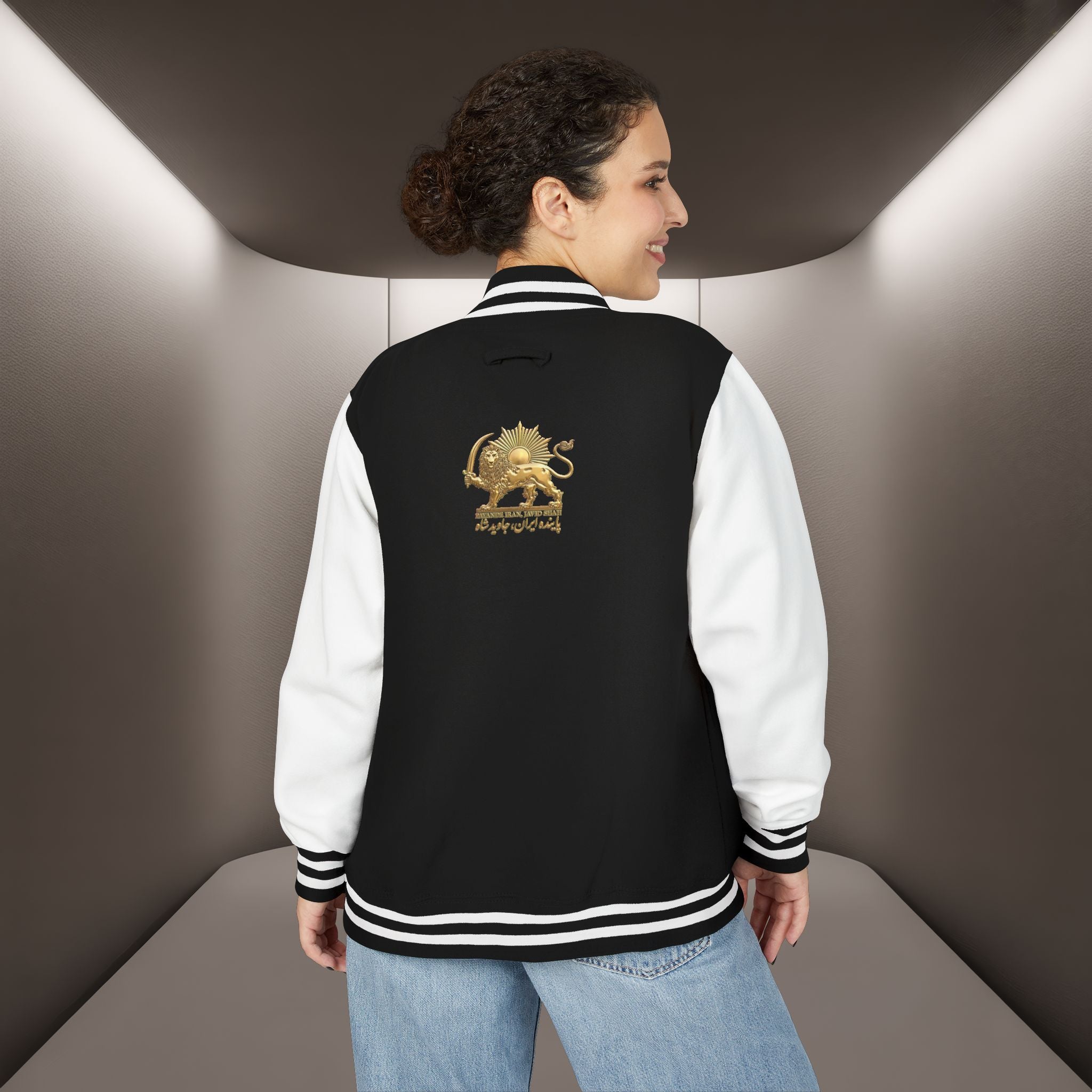 "Payande Iran JAVID SHAH" embroidered JACKET — PERSIAN VIBEY STYLE JACKET ( Goldoozi)