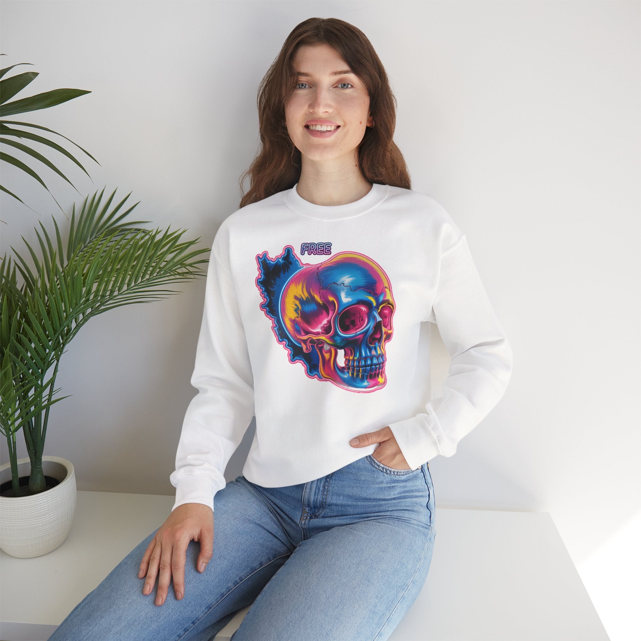 Skull in Iran's map shape Sweatshirt-Unisex, Premium Quality