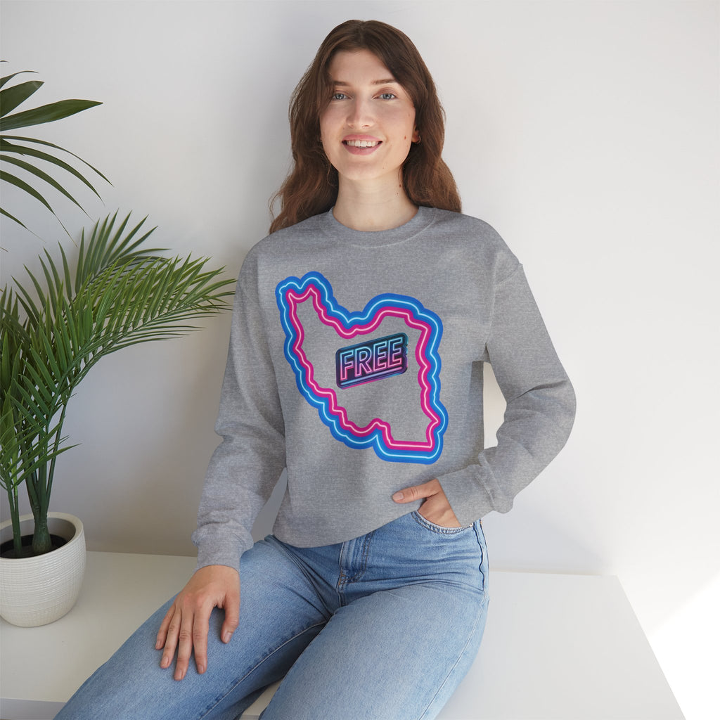 Free Iran Sweatshirt — Neon design - Premium Quality