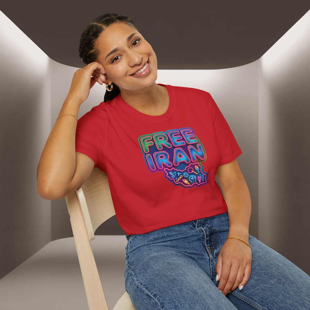 Free Iran T-Shirt — Neon Style, Premium Quality
