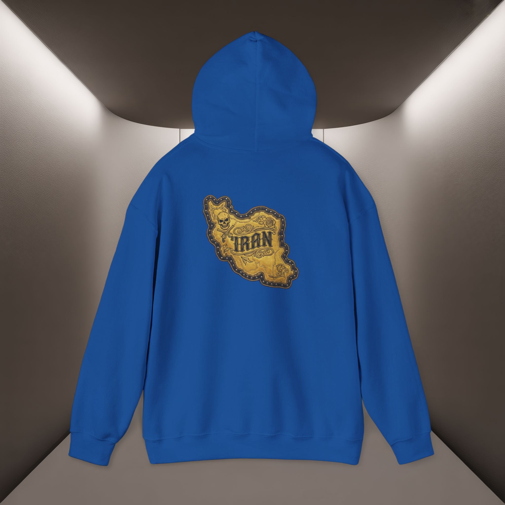 Iran's map Patch Unisex Hooded sweatshirt" - Premium Quality