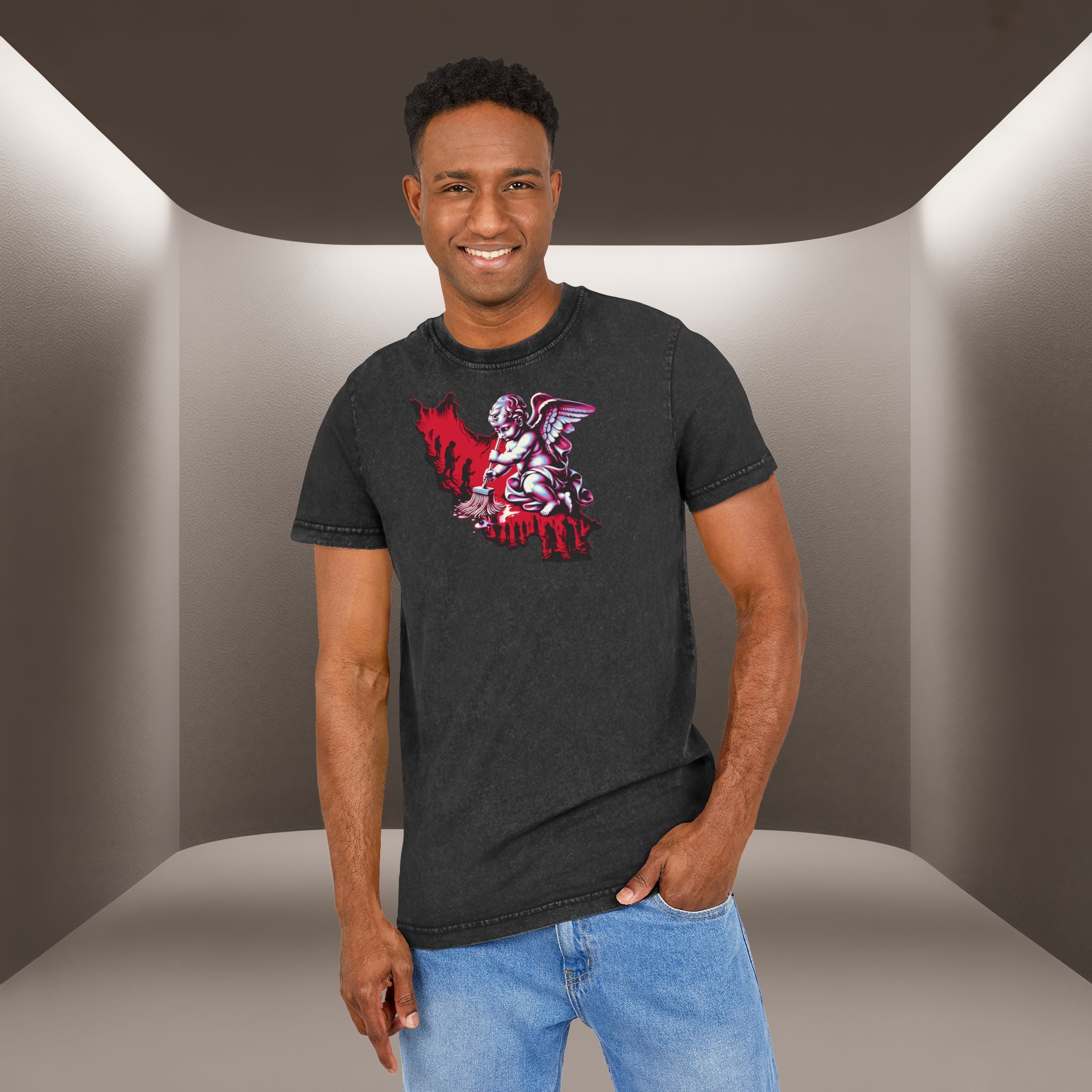 Iran's map Conceptual tshirt- Acid Wash Tee