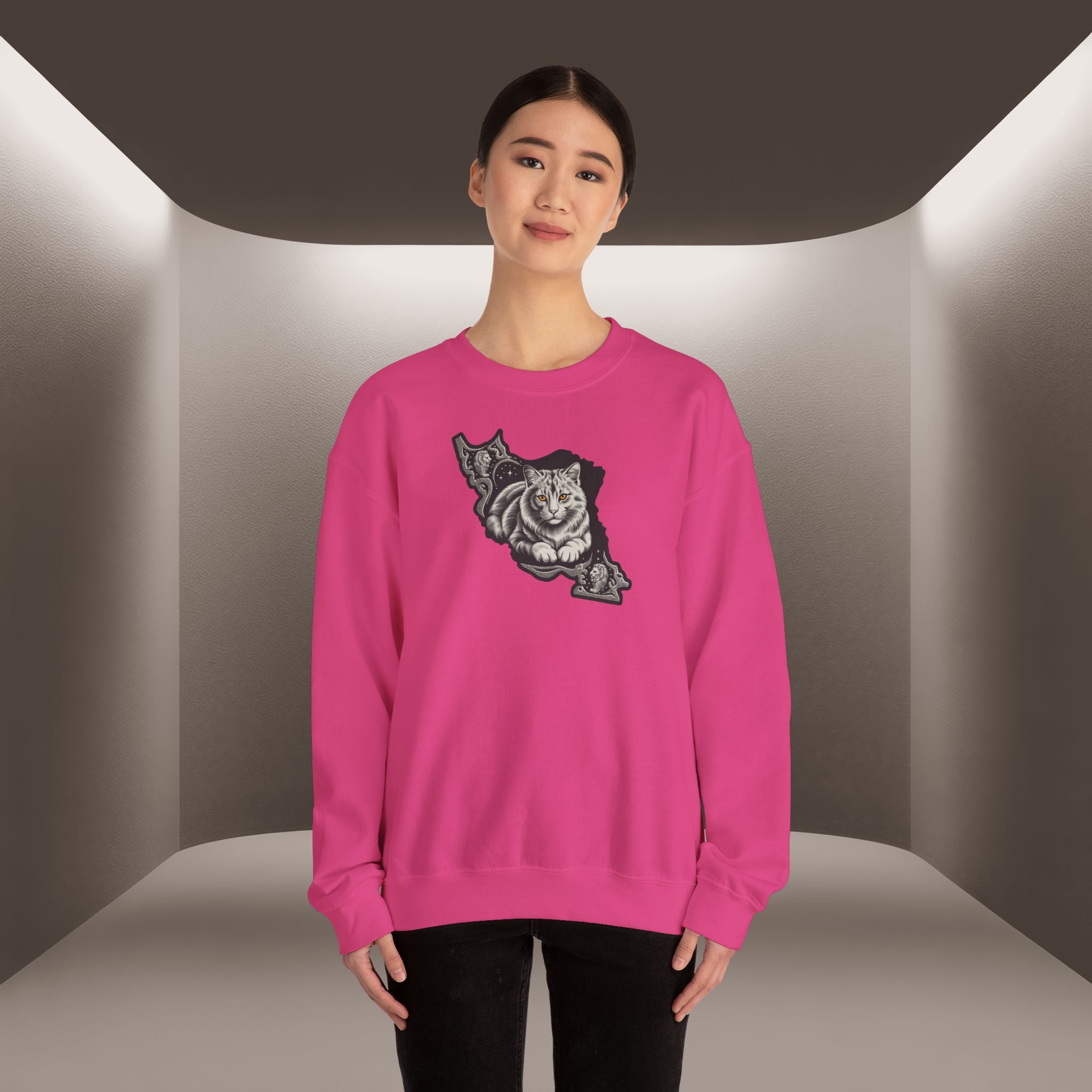 Persian Cat in a Persian Map design- unisex sweatshirt- Premium quality
