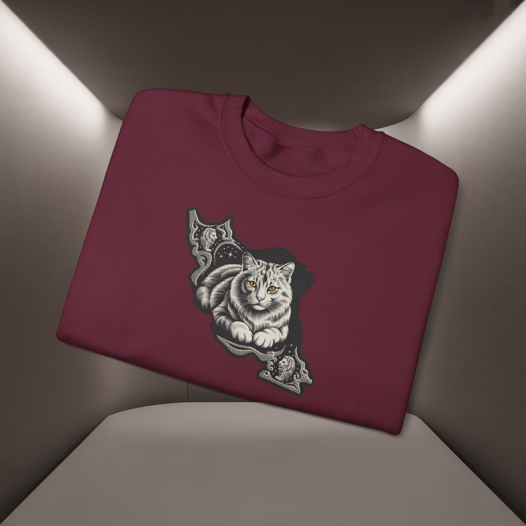 Persian Cat in a Persian Map design- unisex sweatshirt- Premium quality