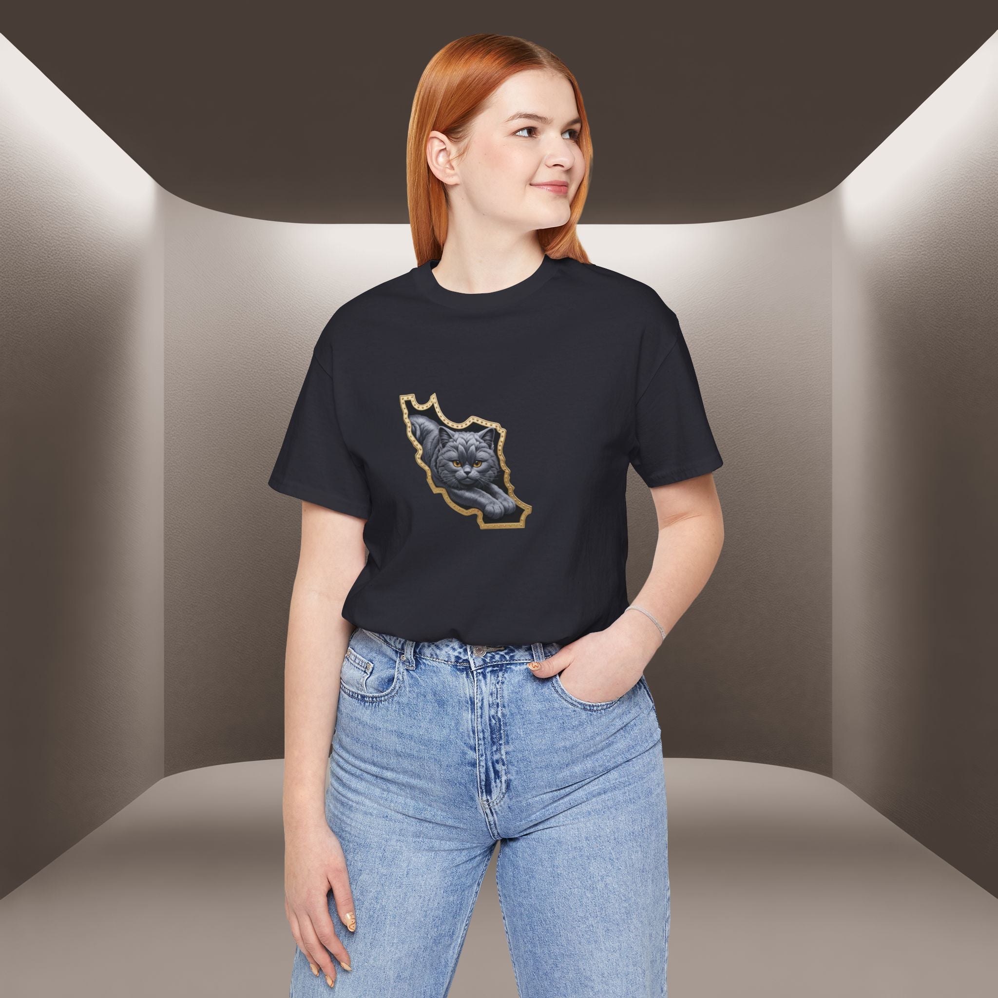 Persian Cat in a Persian Map Graphic design- unisex T-shirt- Premium quality