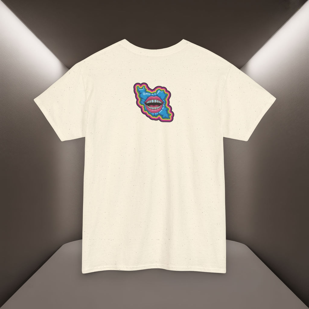 Neon Skull in Iran's map shape T-Shirt — Premium Quality