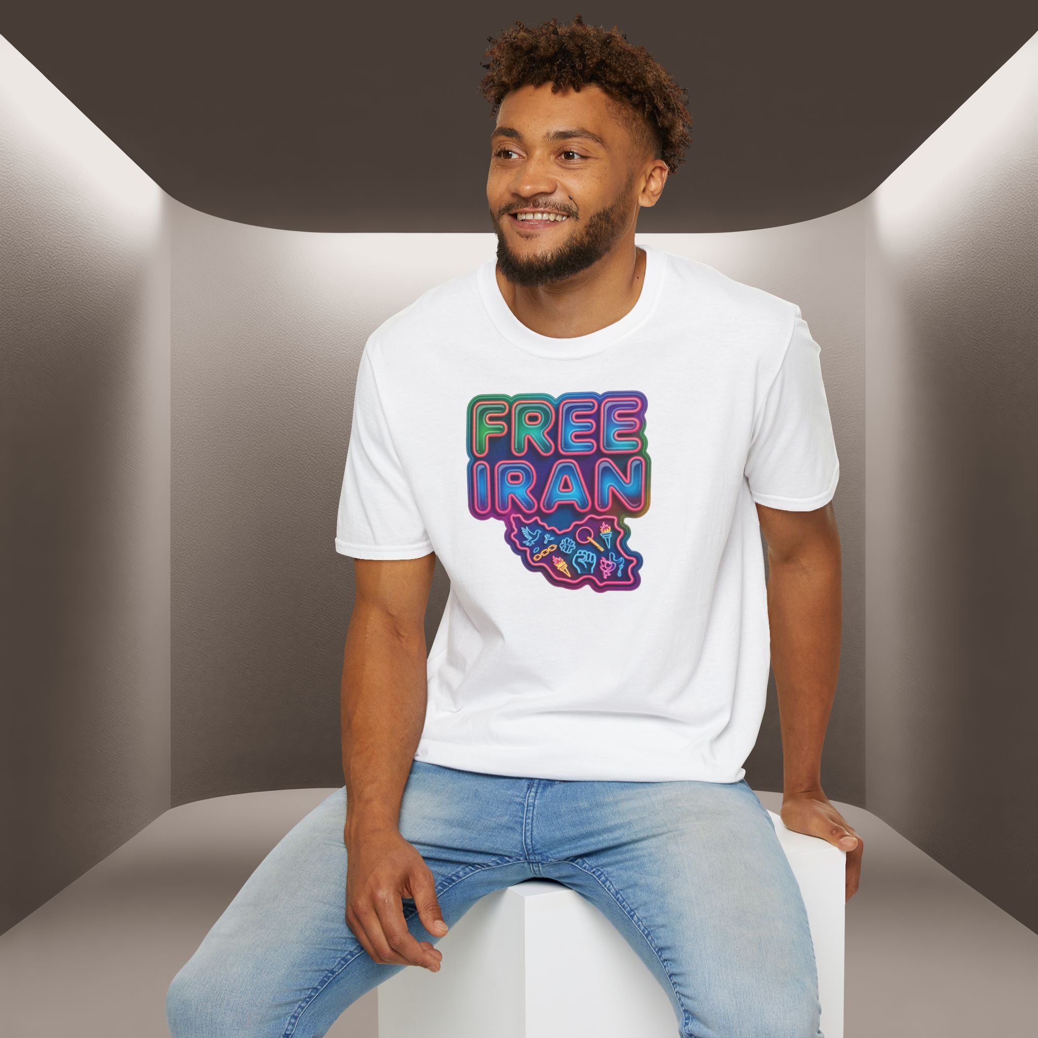 Free Iran T-Shirt — Neon Style, Premium Quality