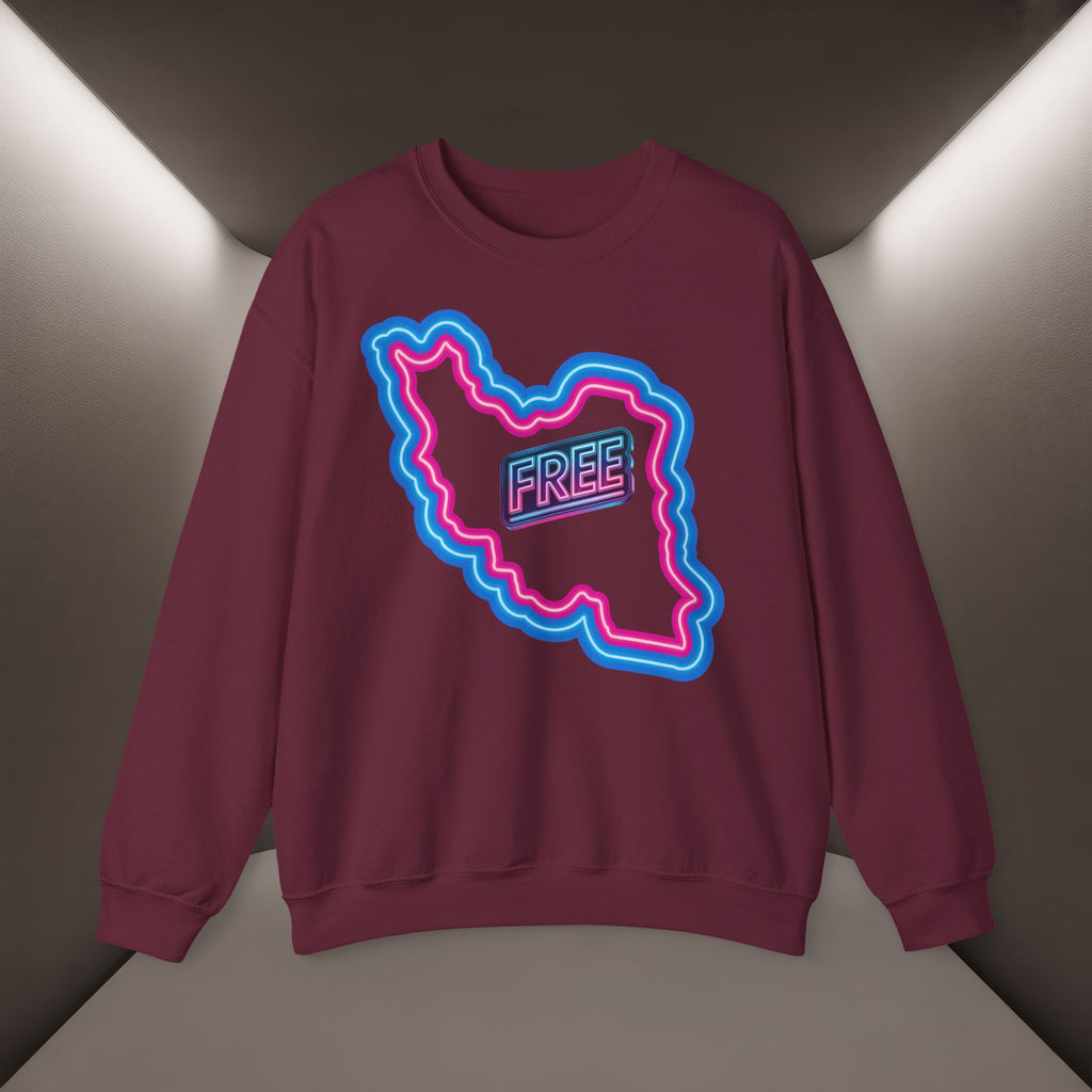 Free Iran Sweatshirt — Neon design - Premium Quality