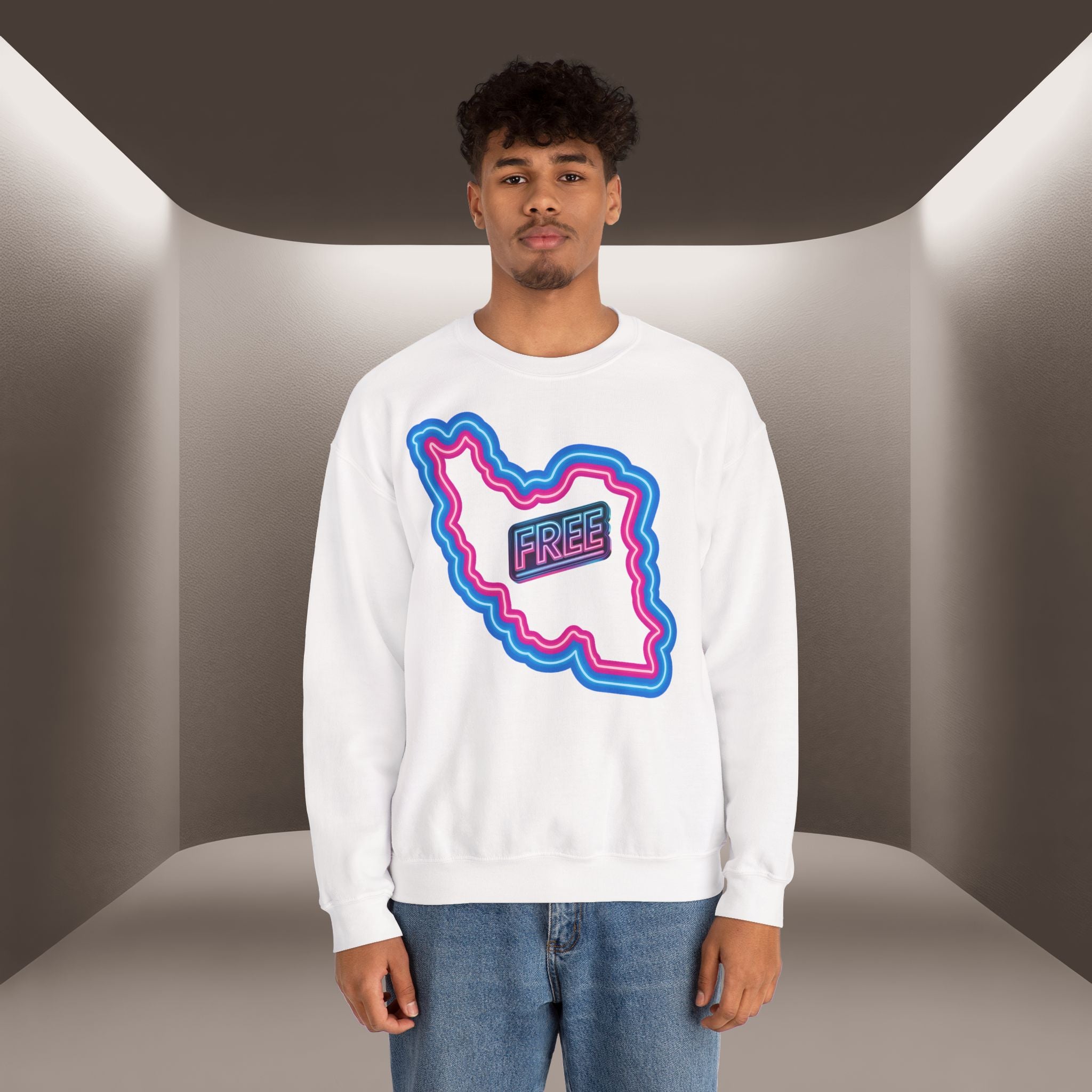Free Iran Sweatshirt — Neon design - Premium Quality