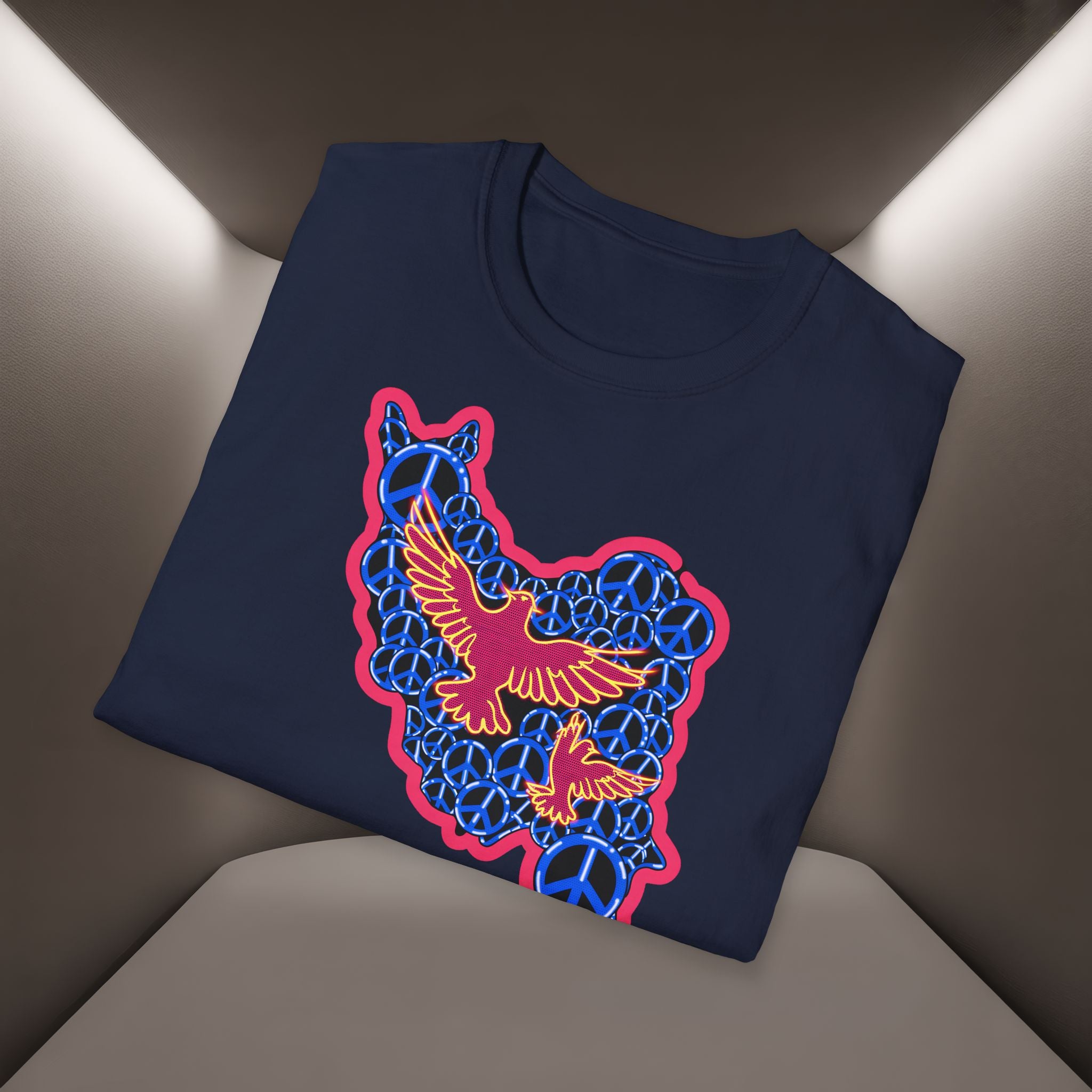 Free Iran Graphic T-Shirt — Iran Map with Peace symbols- Premium Quality