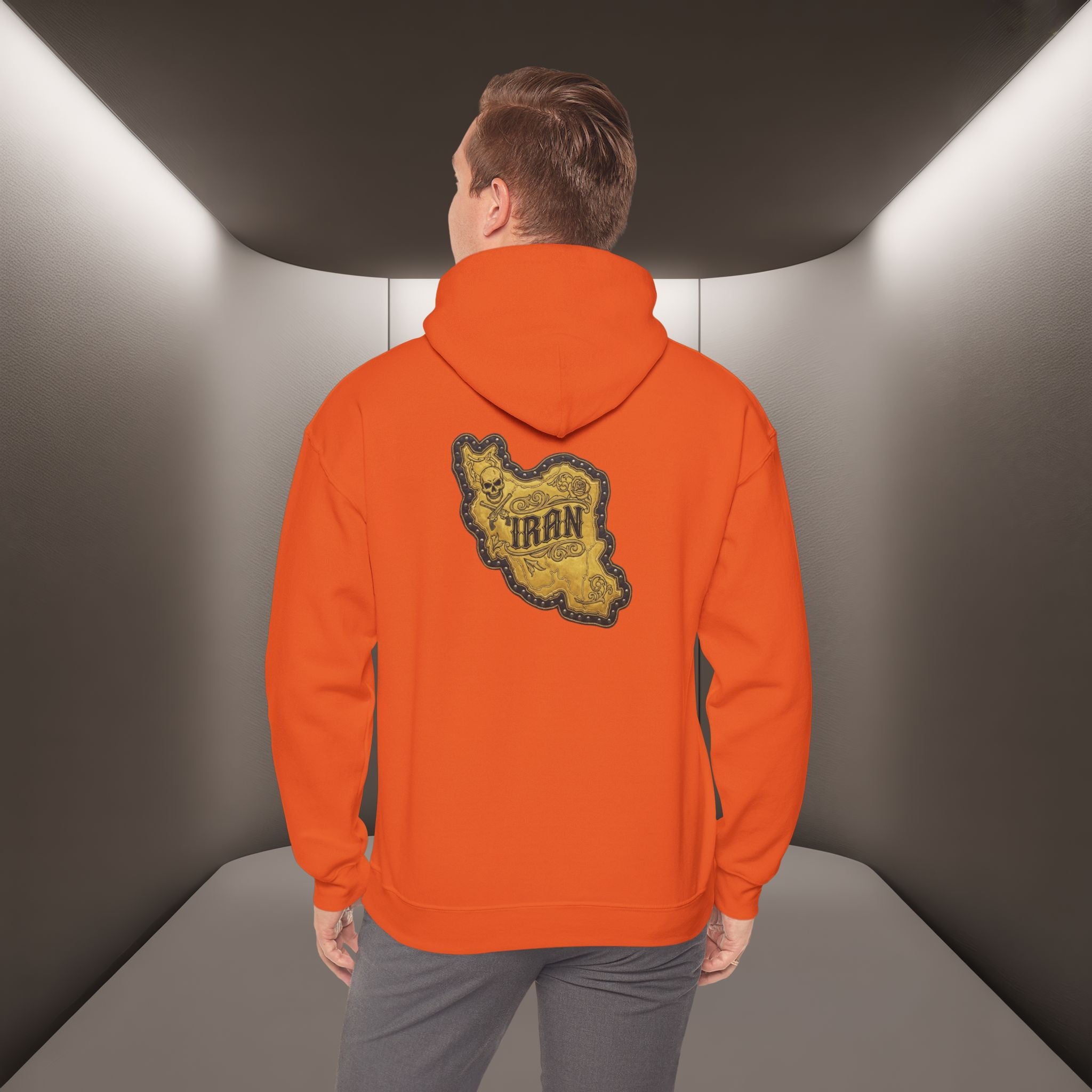 Iran's map Patch Unisex Hooded sweatshirt" - Premium Quality