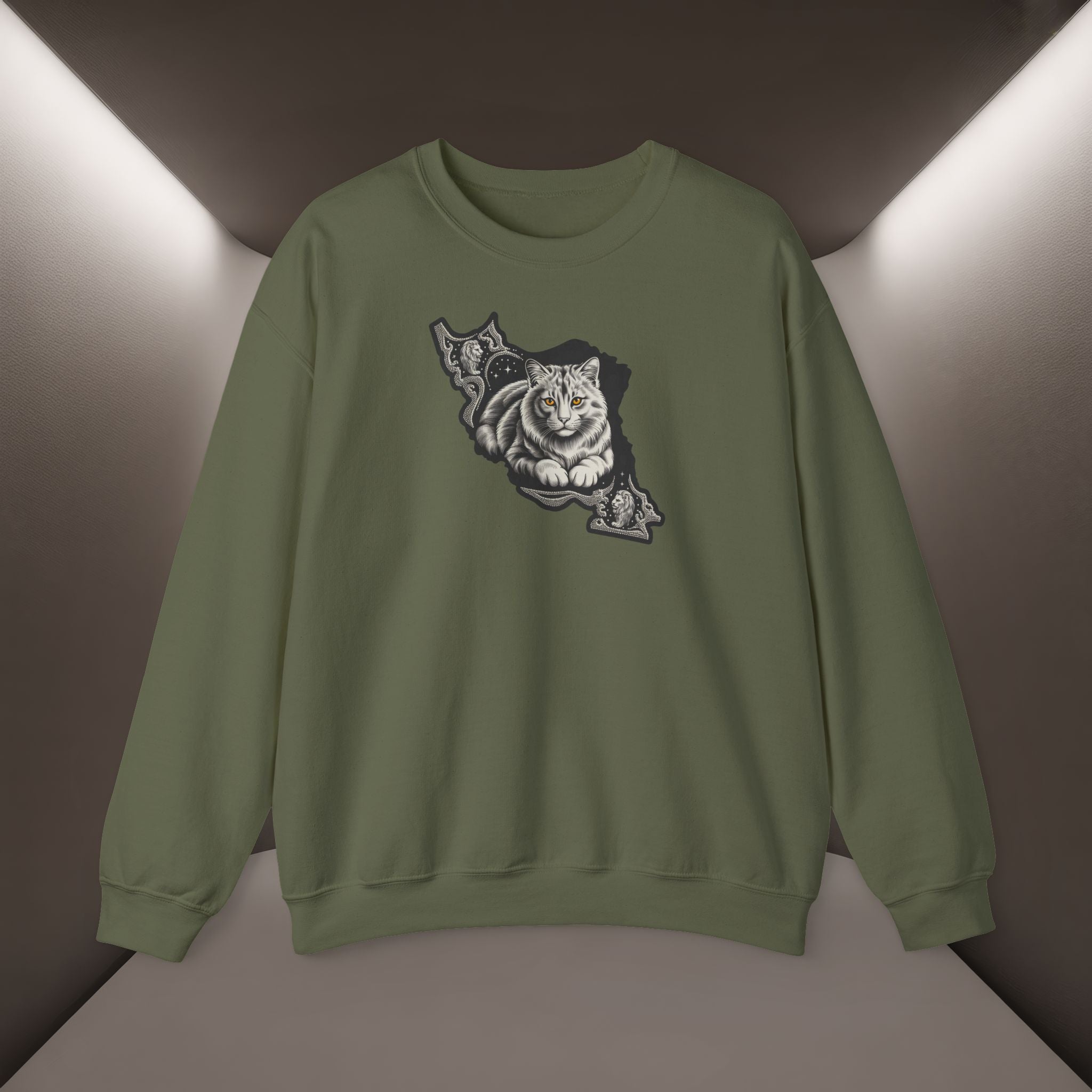 Persian Cat in a Persian Map design- unisex sweatshirt- Premium quality
