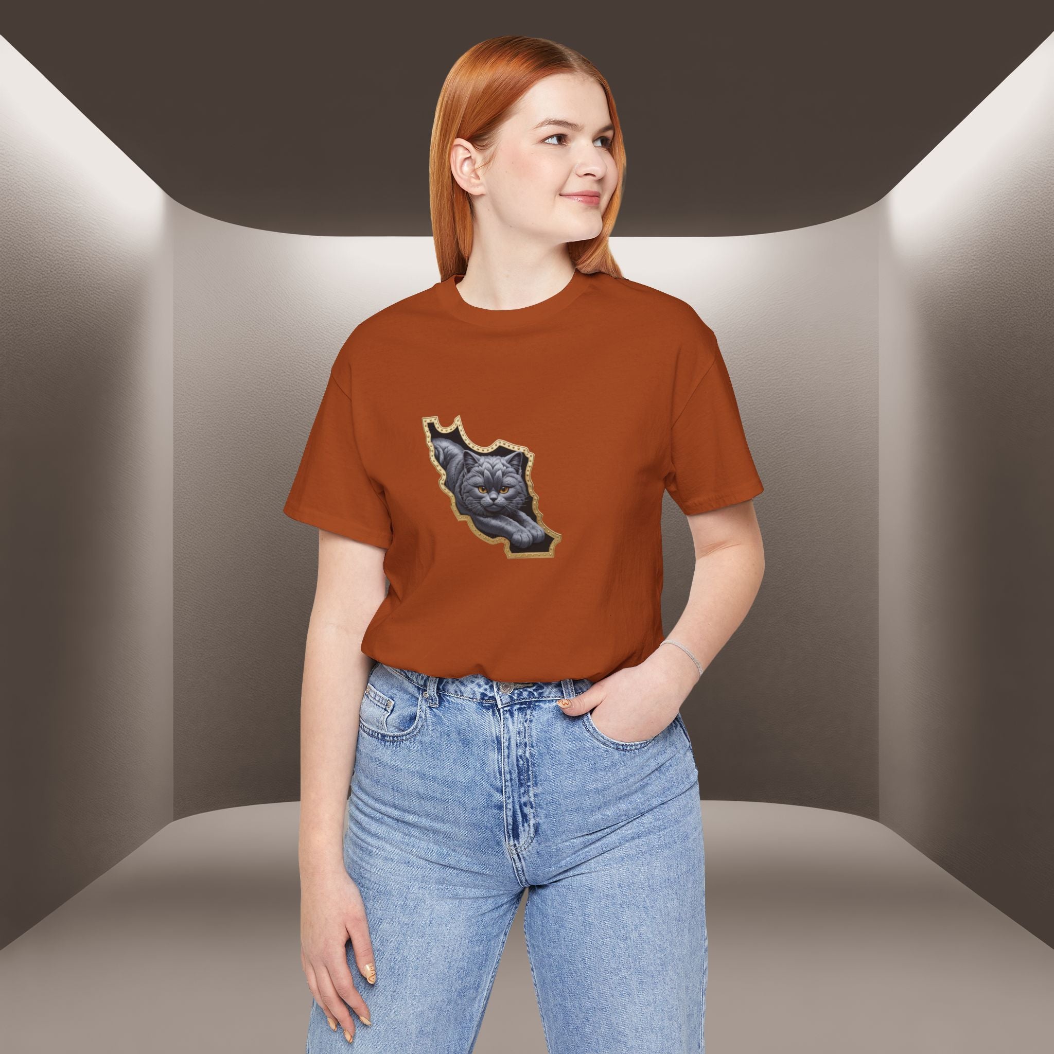 Persian Cat in a Persian Map Graphic design- unisex T-shirt- Premium quality